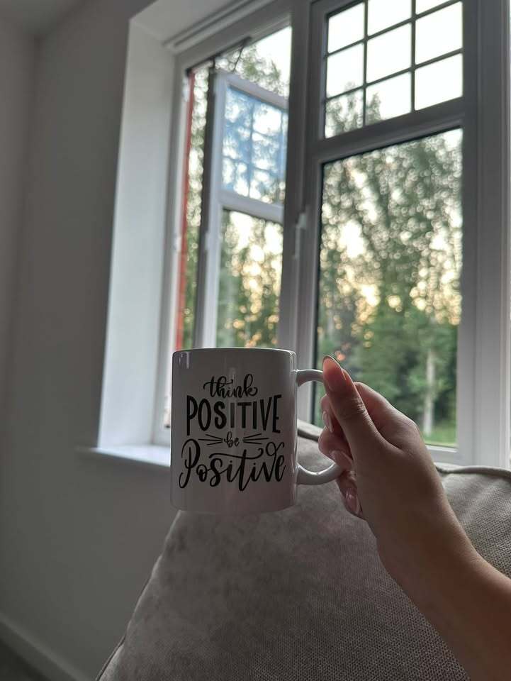 Think Positive Be Positive Inspirational Mug