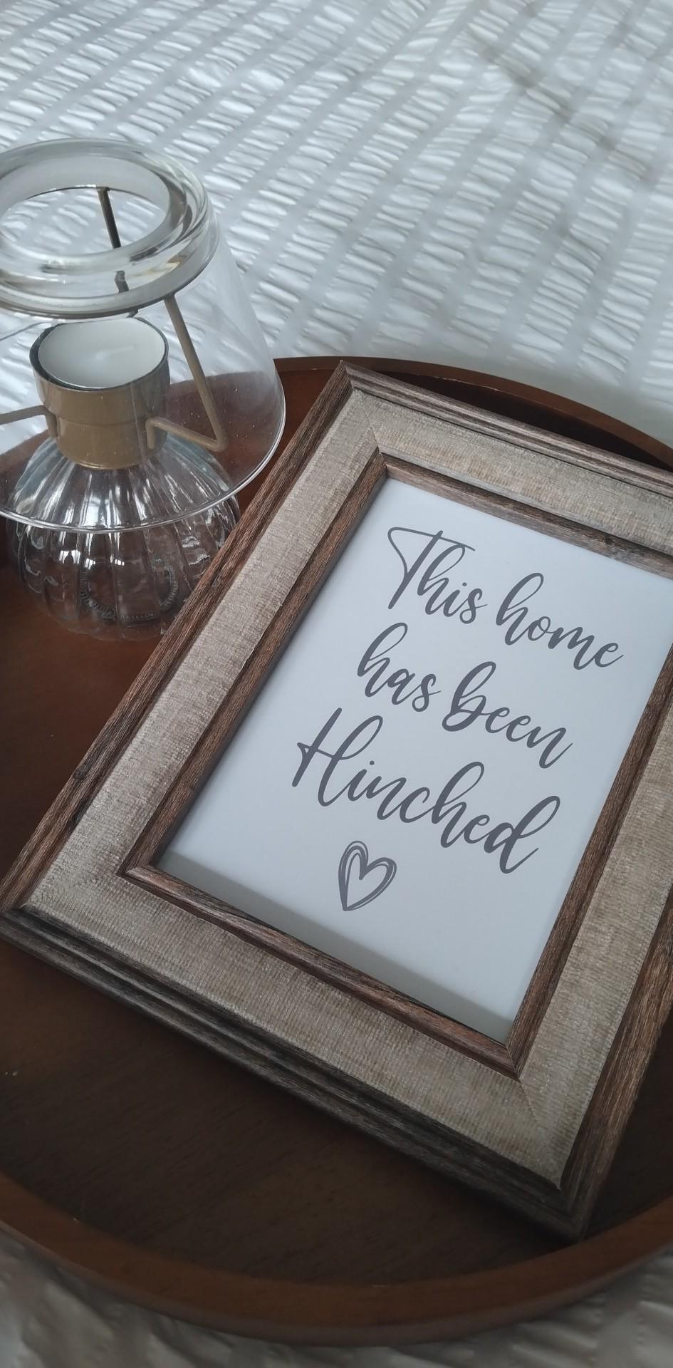 This Home Has Been Hinched Heart Cleaning Home Wall Decor Print