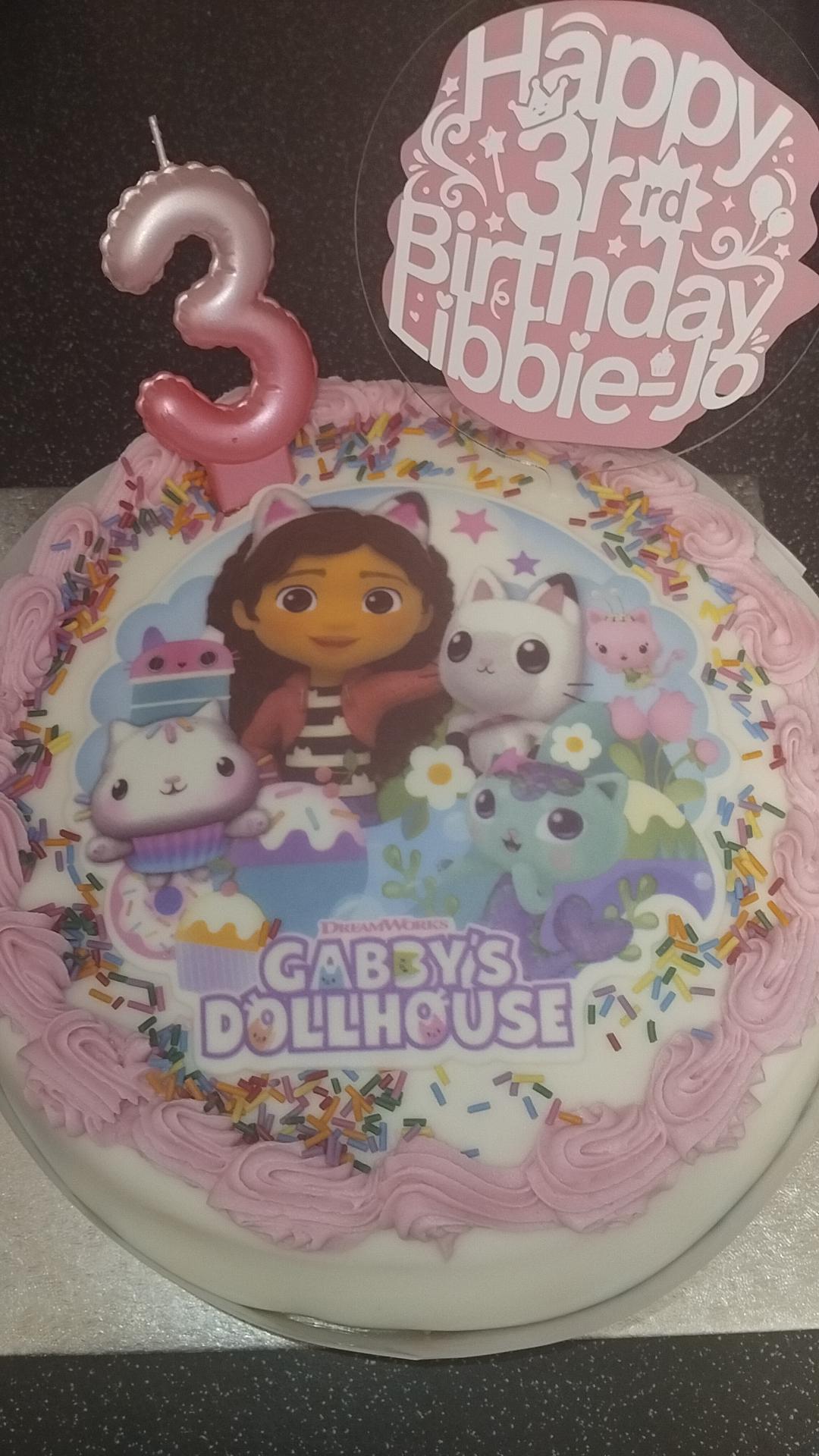 Personalised Wording 10cm Circle Acrylic Birthday Cake Topper