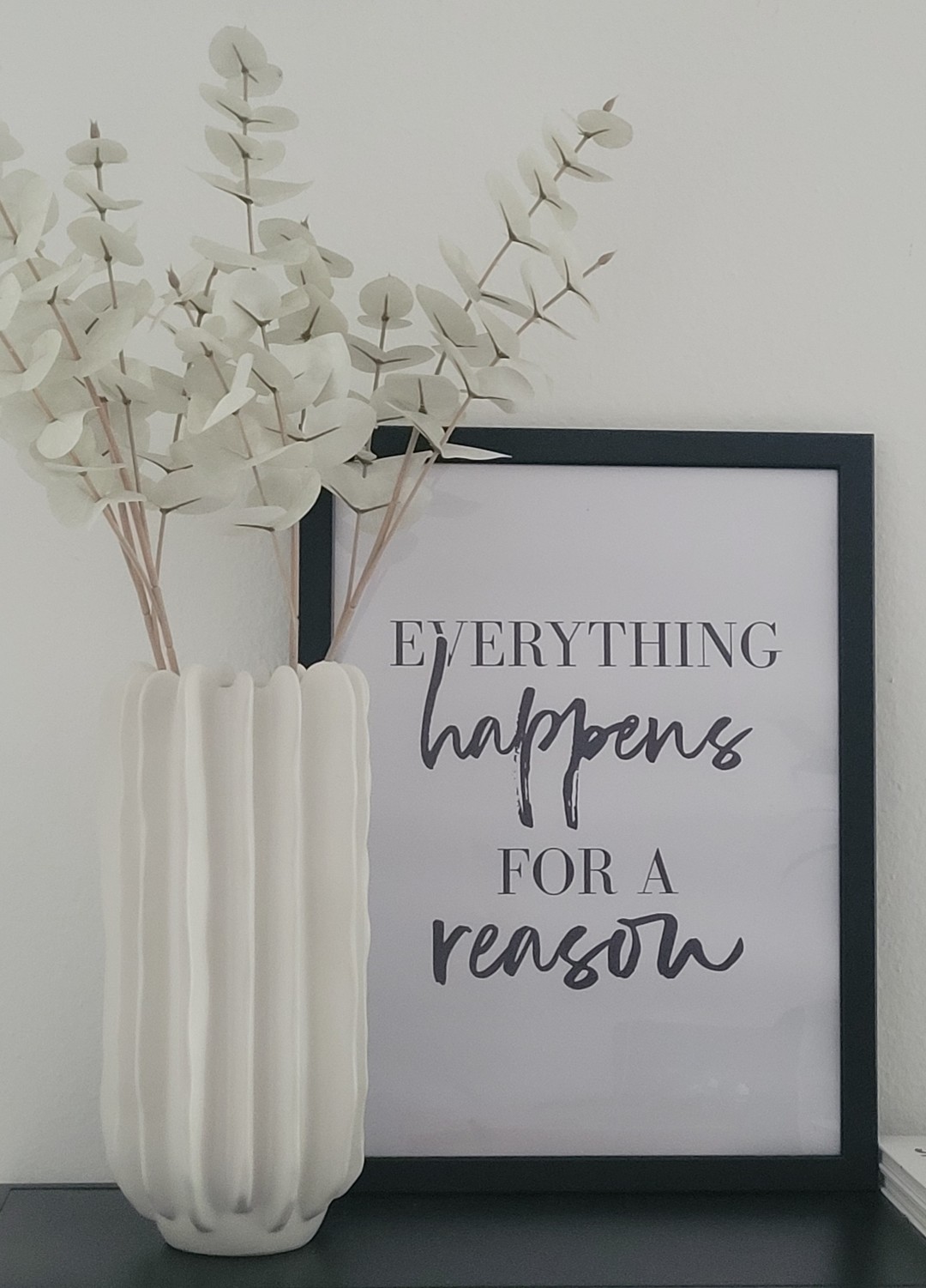 Everything Happens For A Reason Inspirational Wall Decor Quote Print