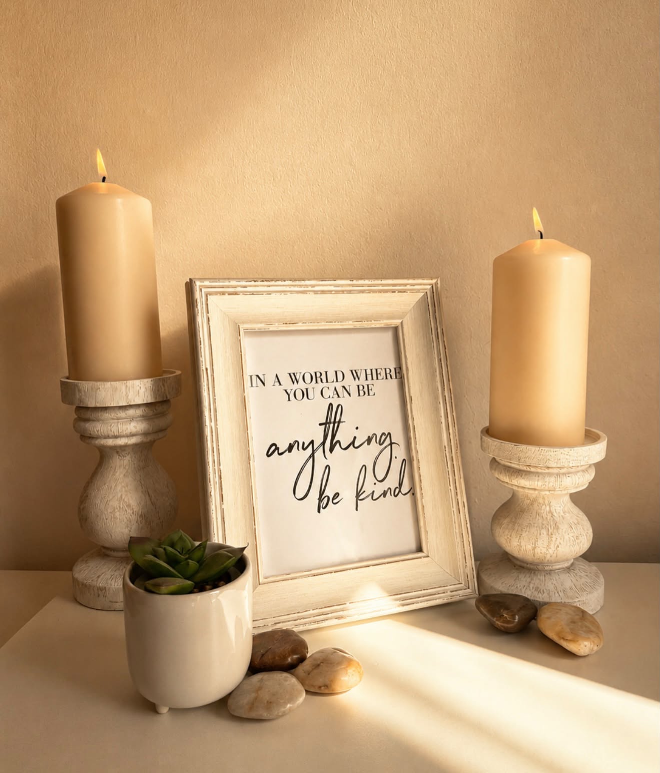 In A World Where You Can Be Anything Be Kind Inspirational Wall Decor Home Quote Print