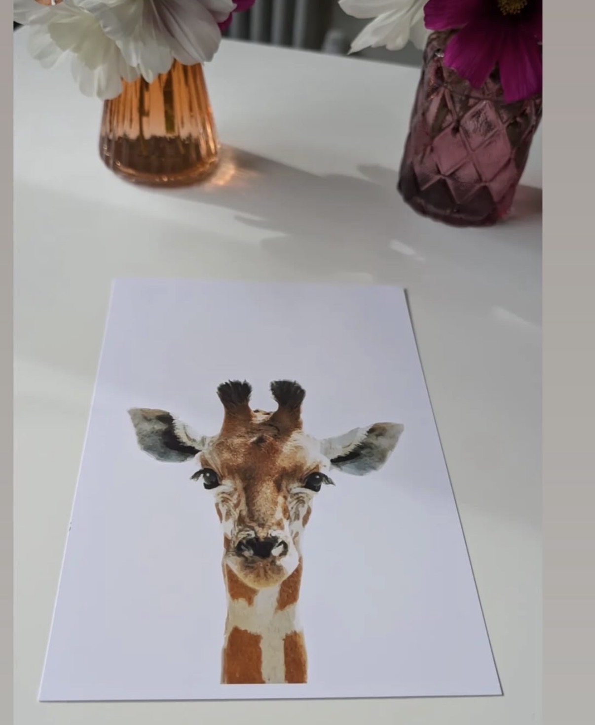 Baby Giraffe Wild Animal Unisex Nursery Children's Room Wall Decor Print