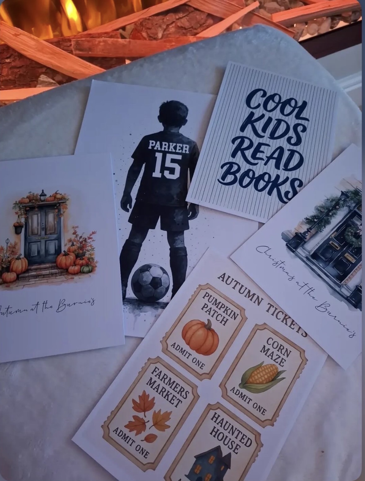 Autumn Tickets Wall Art – Pumpkin Patch, Corn Maze, Farmers Market & Haunted House
