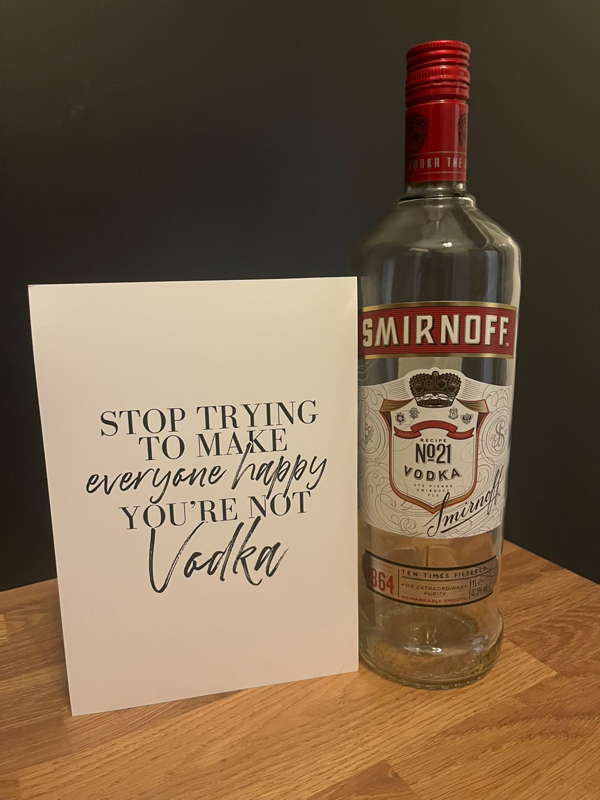 Stop Trying To Make Everyone Happy You're Not Vodka Alcohol Kitchen Wall Decor Print