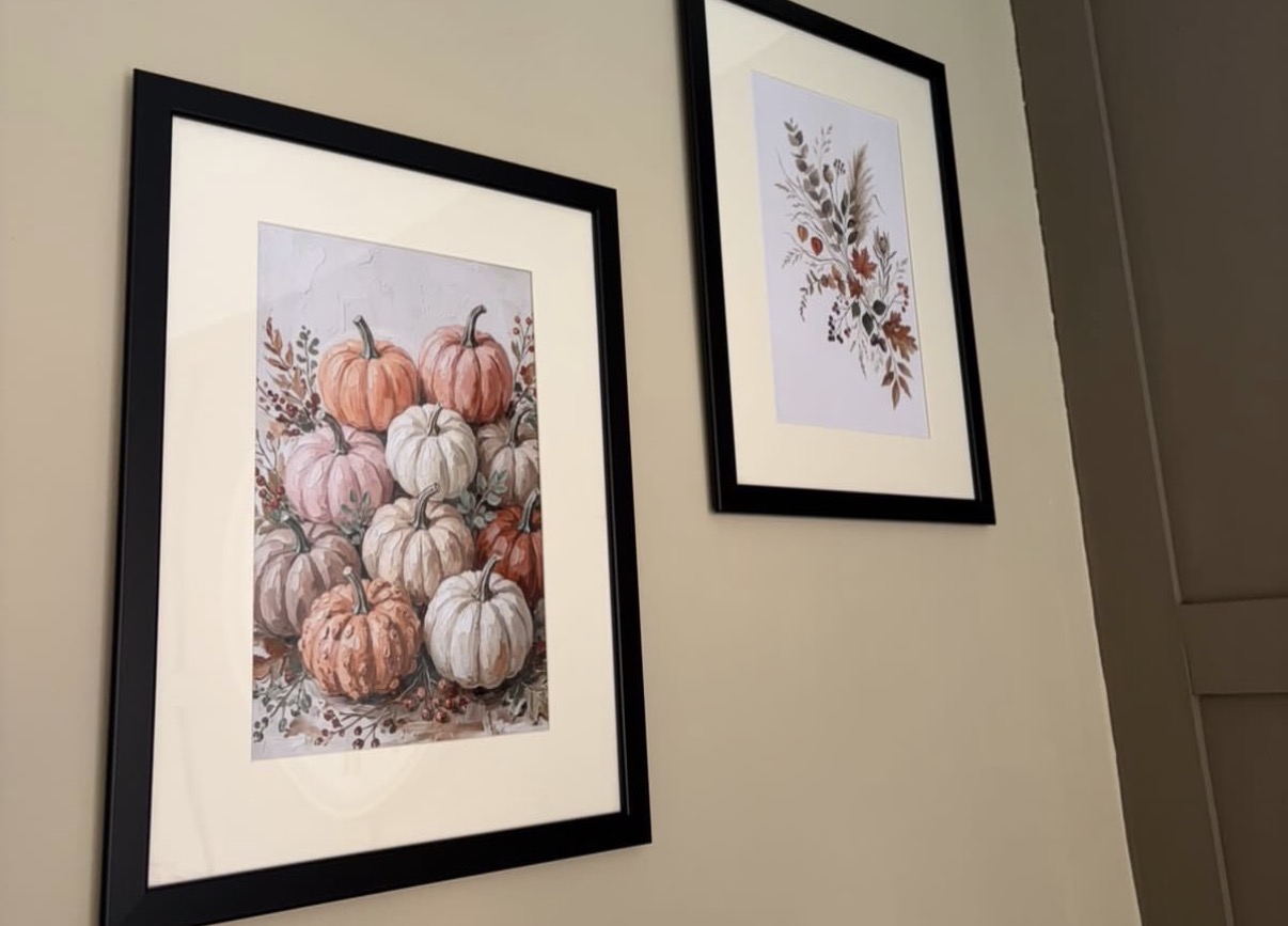 Autumn Botanical Wall Art, Neutral Foliage Print, Rustic Fall Decor, Home Collection Illustration