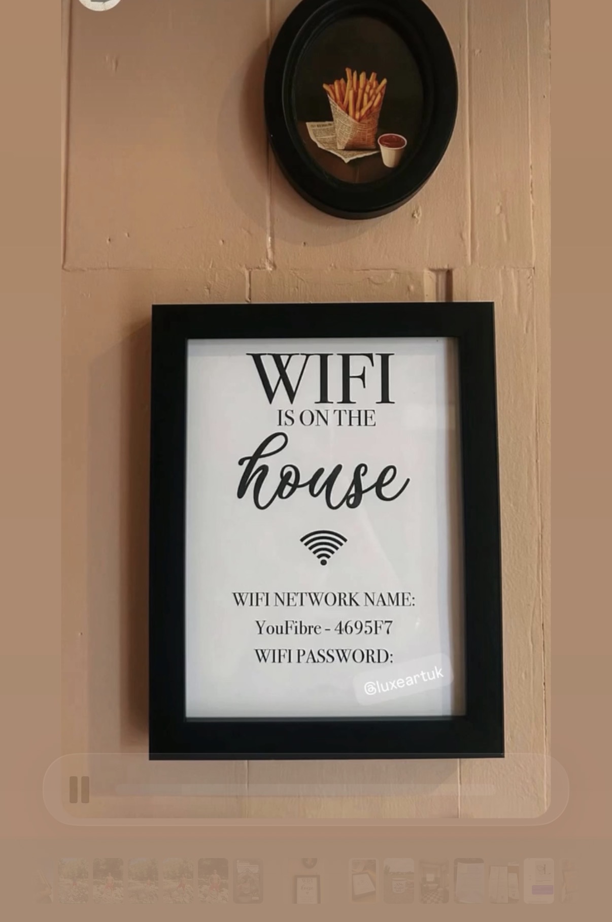 Personalised Wifi Is On The House Simple Home Wall Decor Print