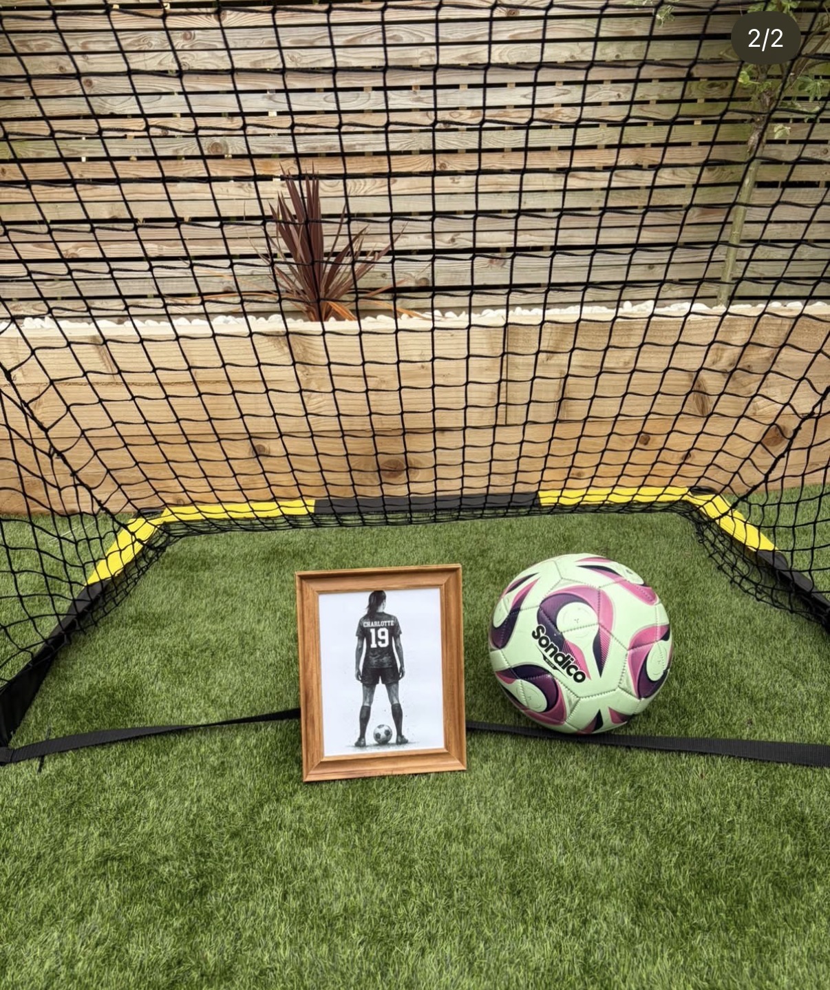 Personalised Girls Football Poster – Custom Name & Number, Soccer Wall Art for Kids Room