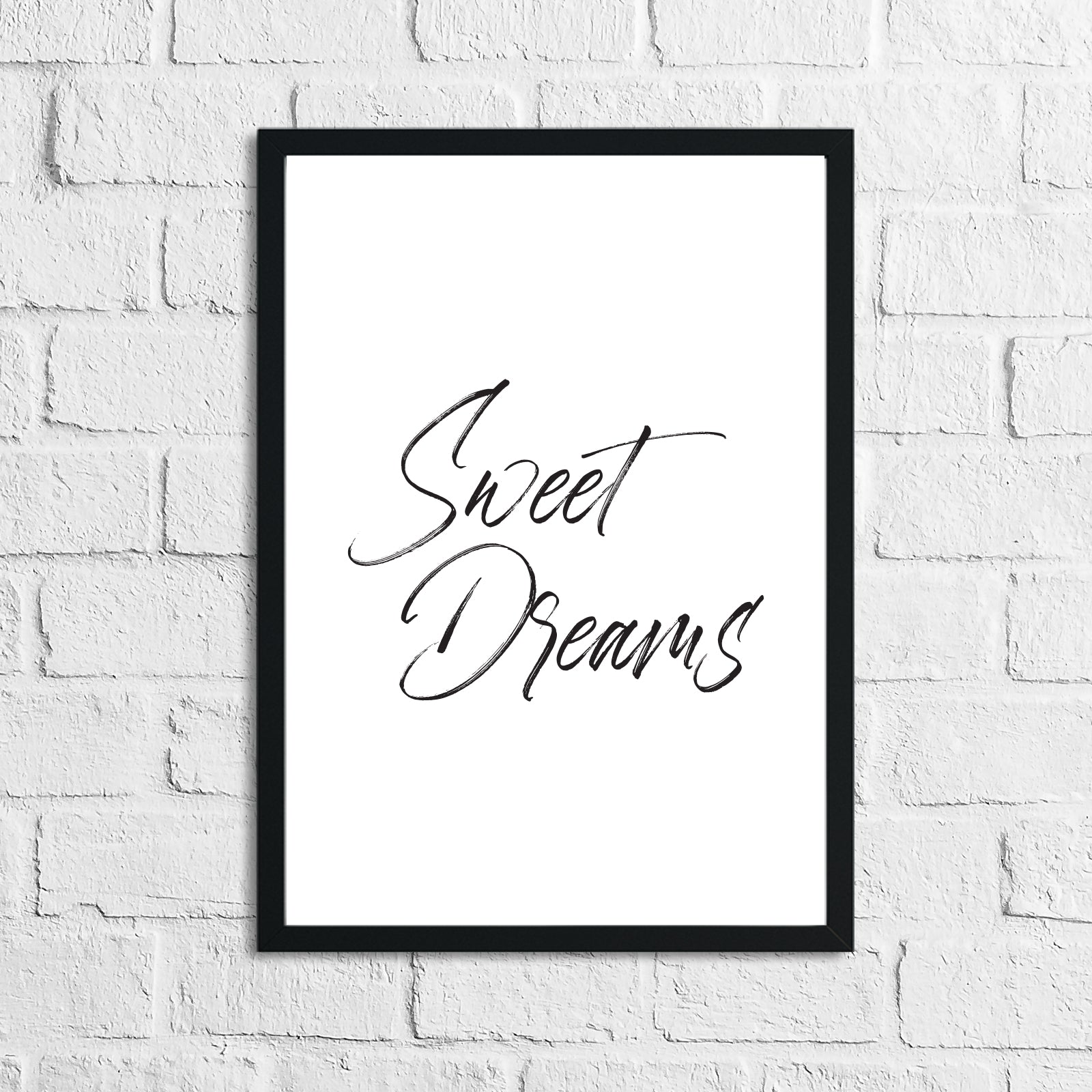 Sweet Dreams Bedroom Decor Simple Print
