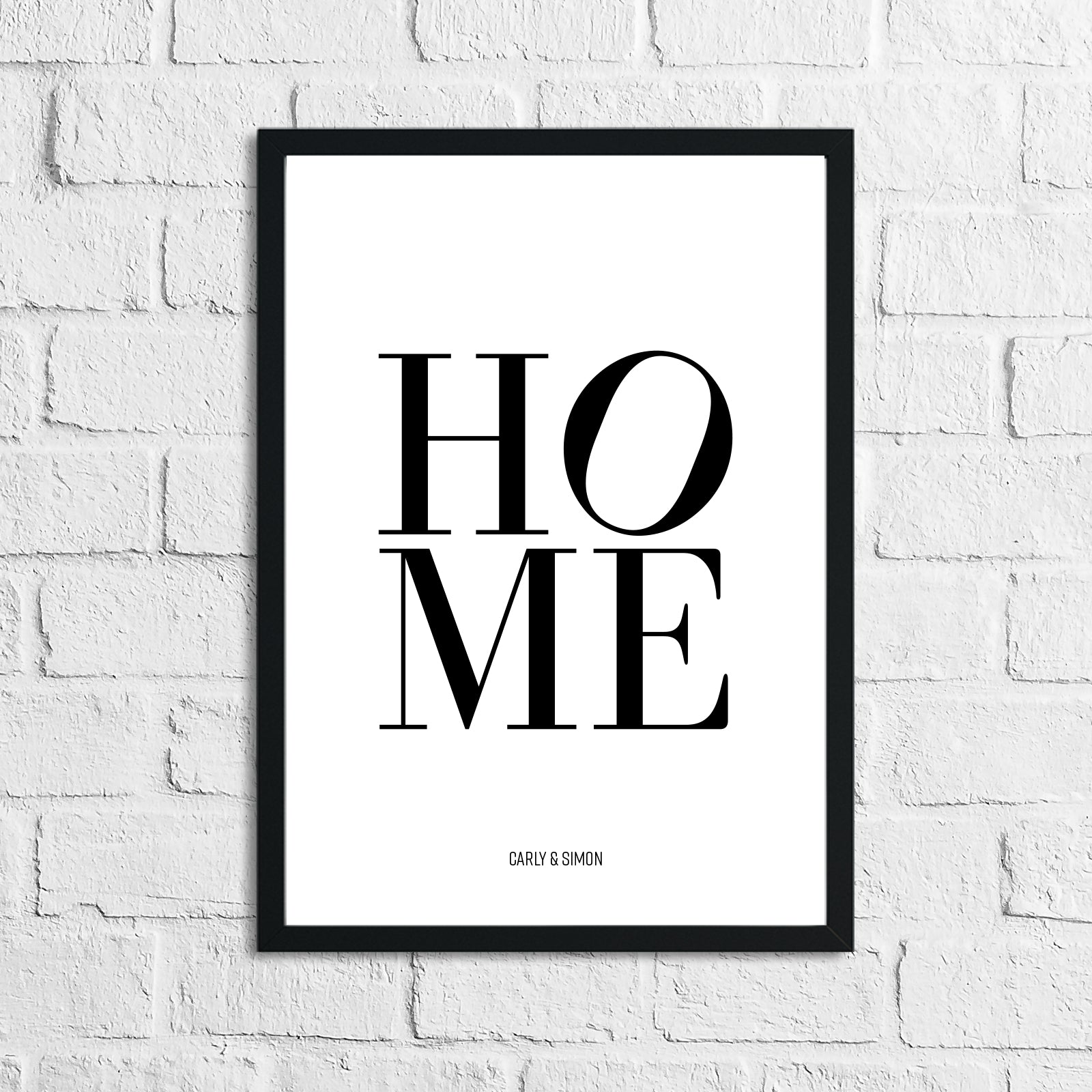 Personalised Names HOME Simple New Home Wall Decor Print