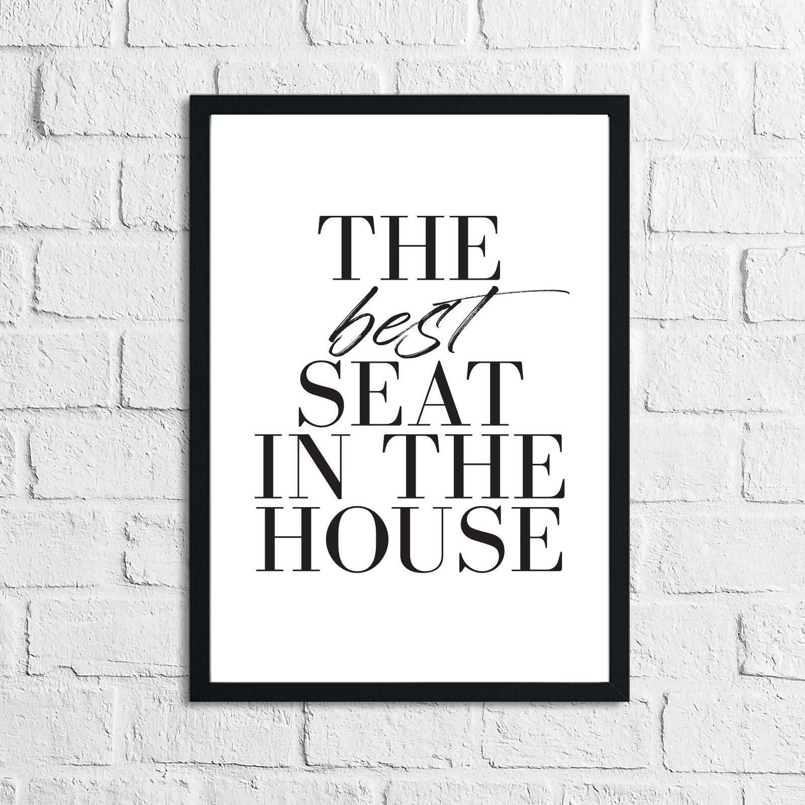 The Best Seat In The House Bathroom Wall Decor Home Print