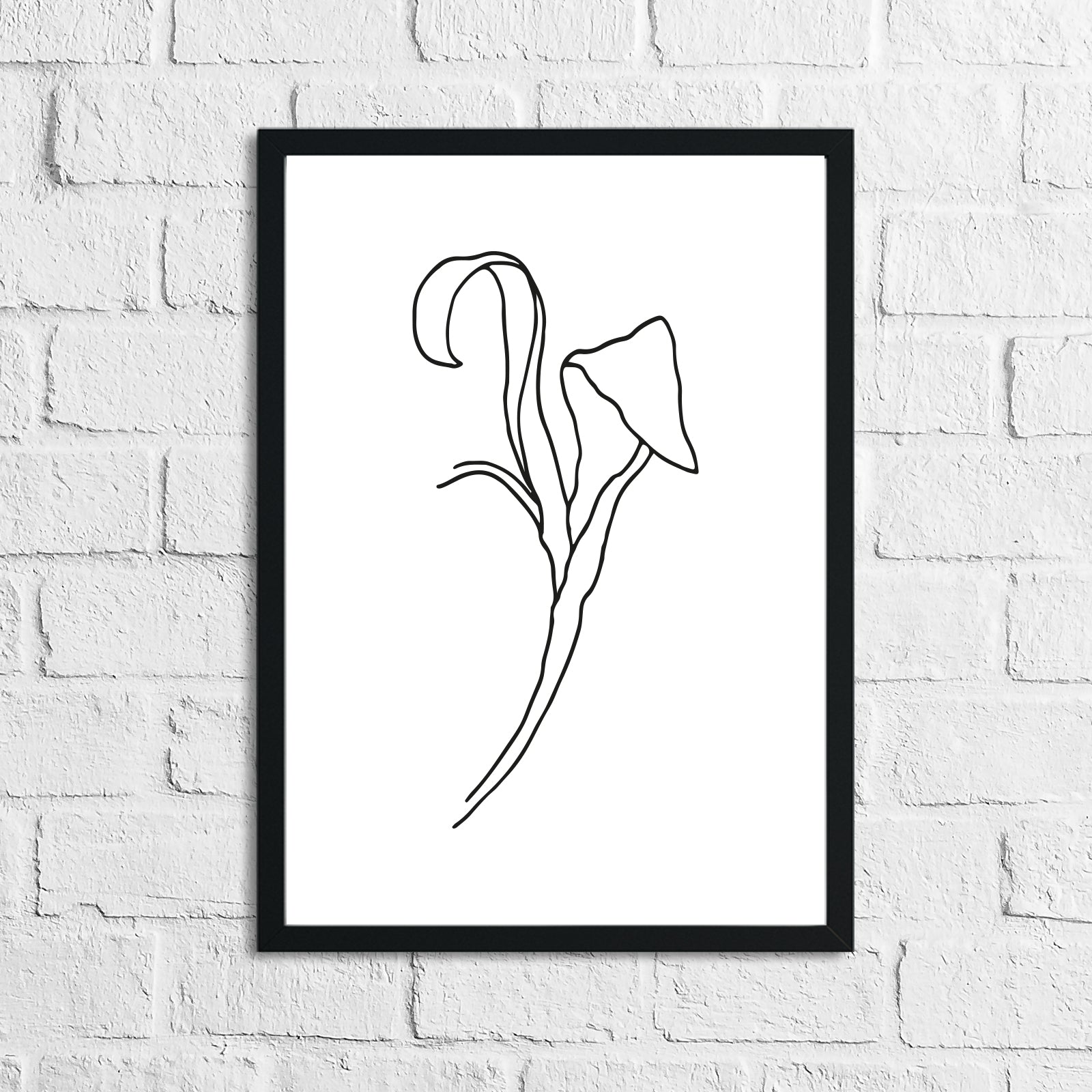 Flower 2 Original Simple Line Work Bedroom Wall Decor Print