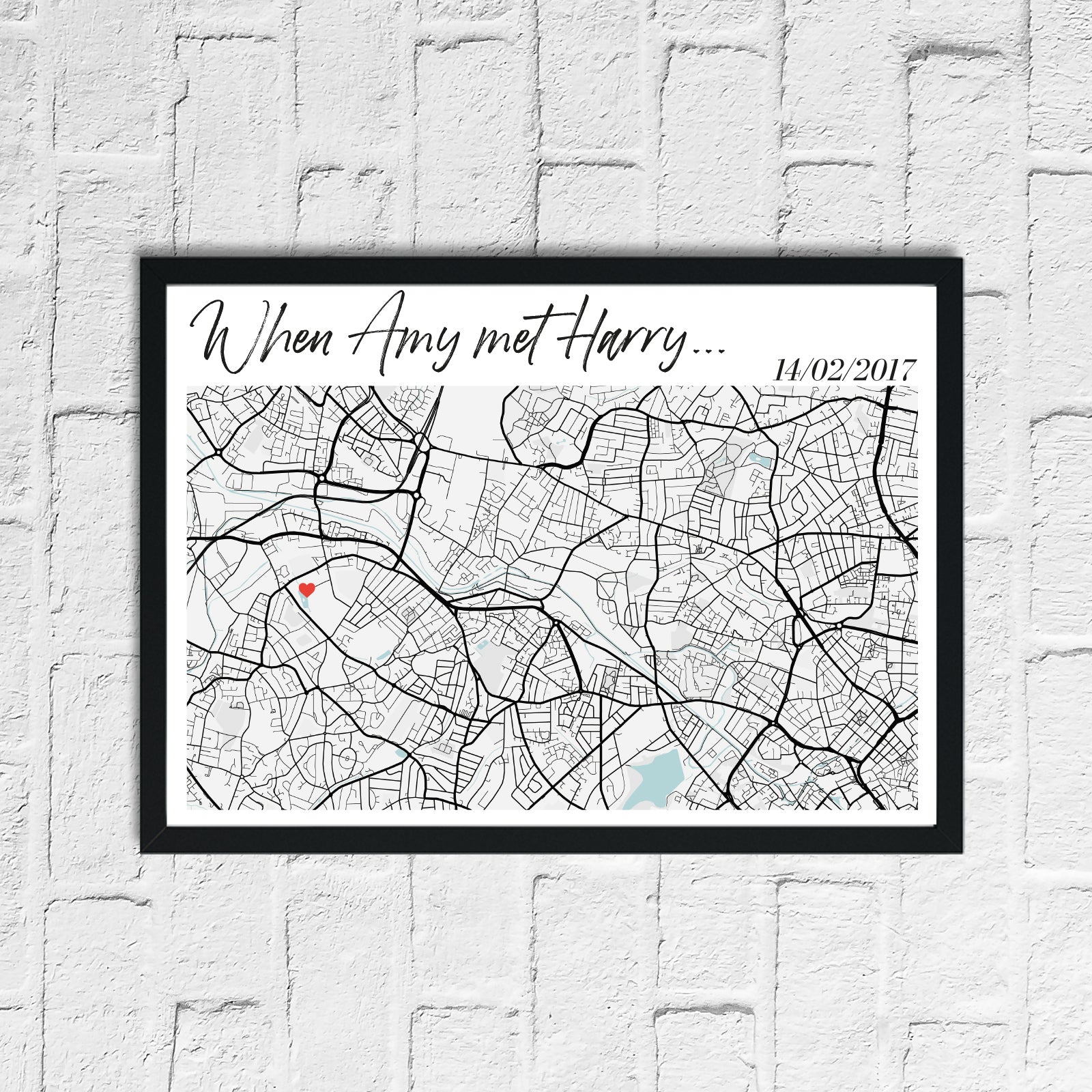 When We Met Personalised Date Any Place Country City Wall Decor Print