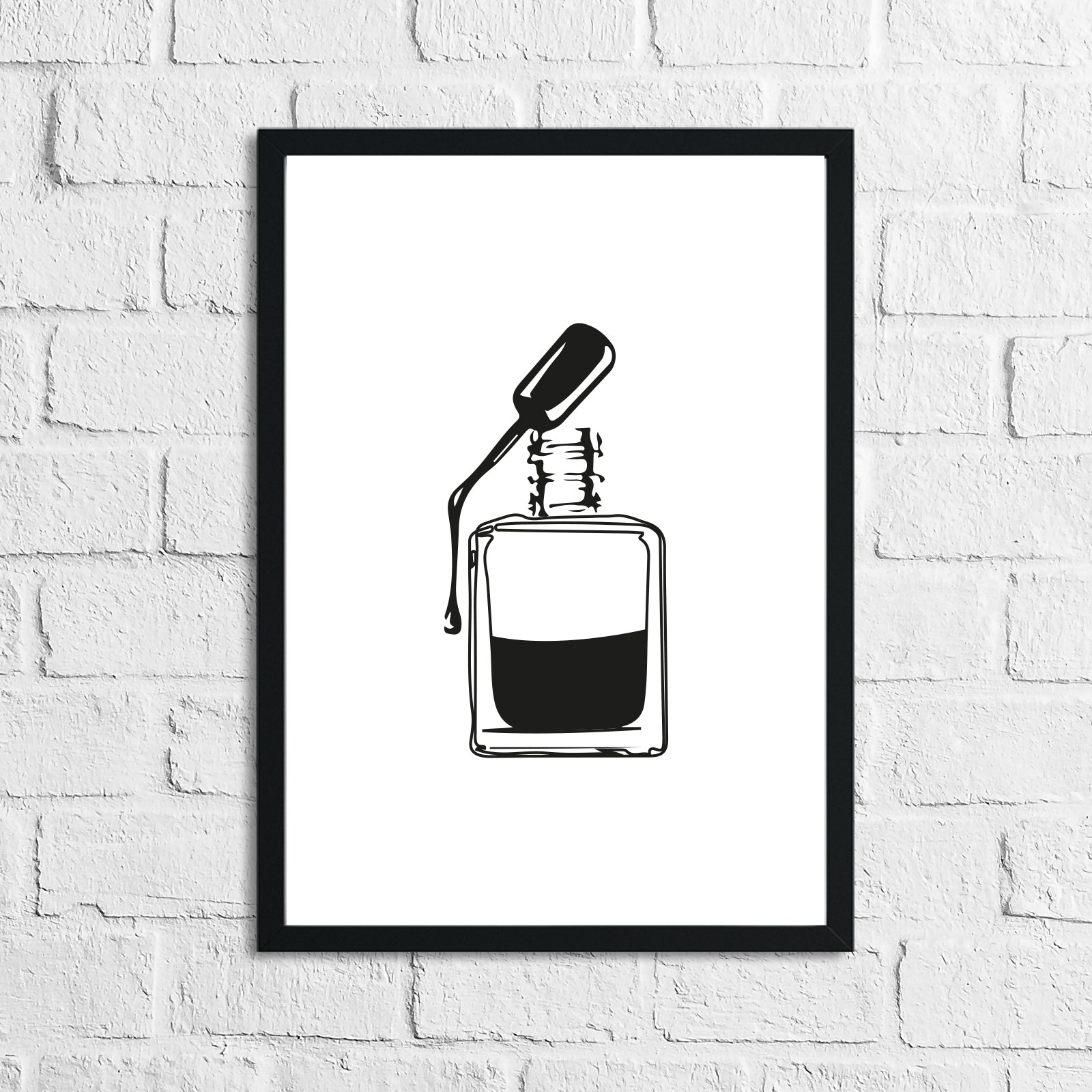 Nail Polish Bottle Dressing Room Simple Wall Decor Print
