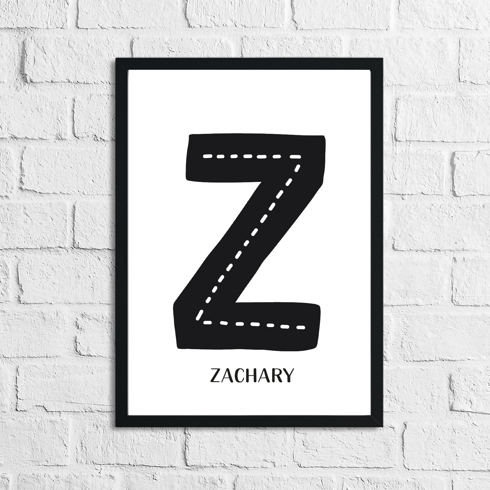 Scandinavian Personalised Name Children's Nursery Bedroom Wall Decor Print