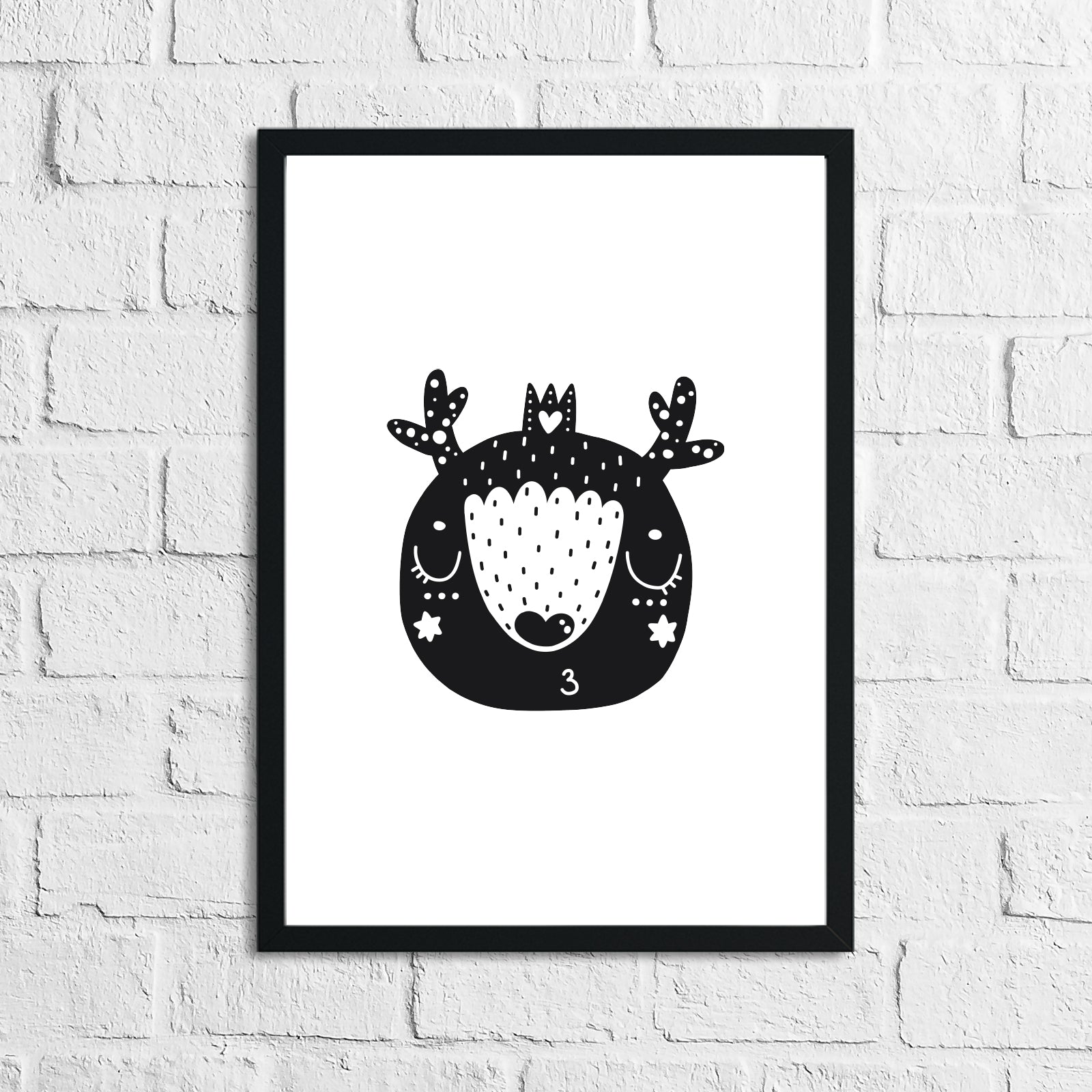 Scandinavian Deer Children's Nursery Room Wall Decor Print