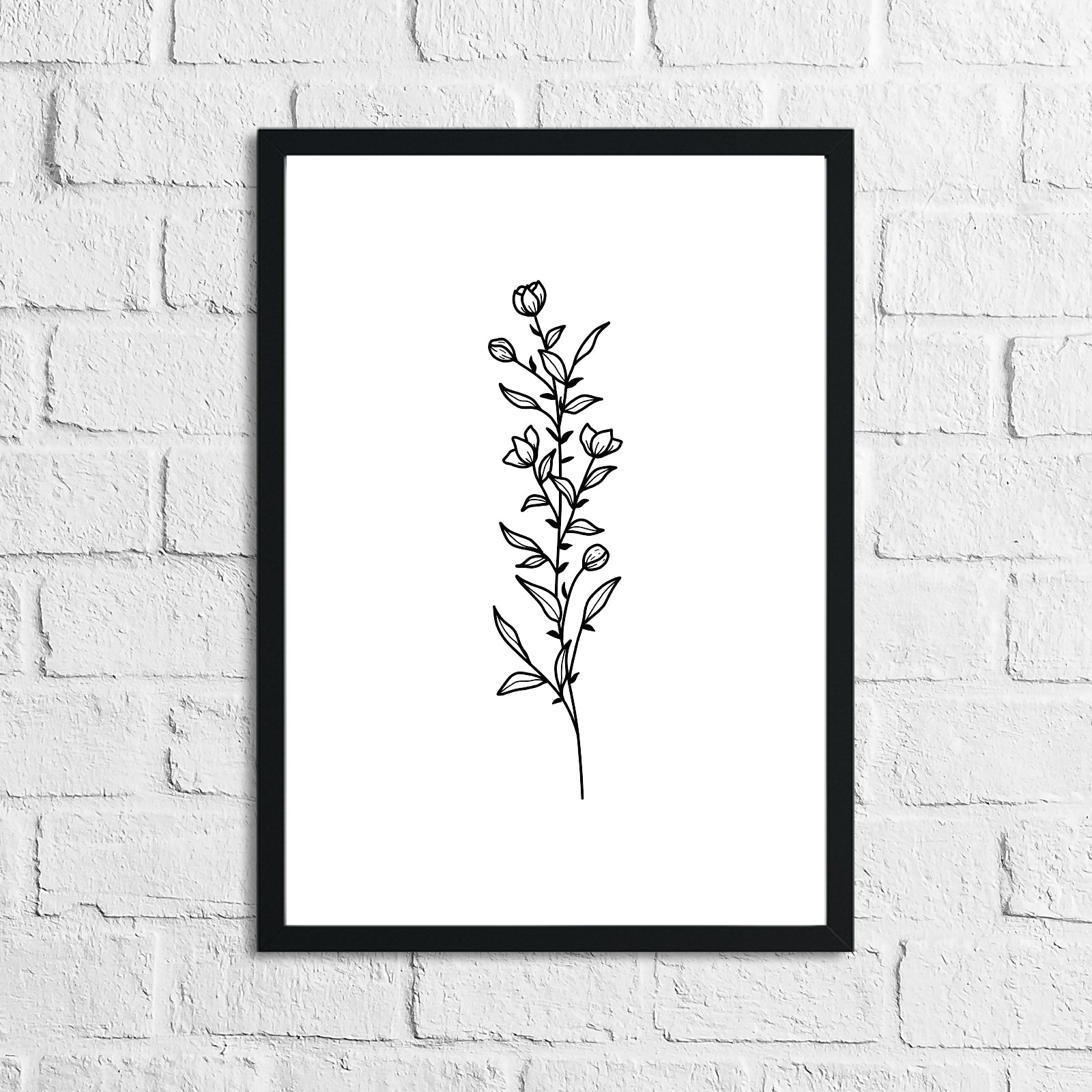 Flower 8 Simple Line Work Bedroom Home Wall Decor Print