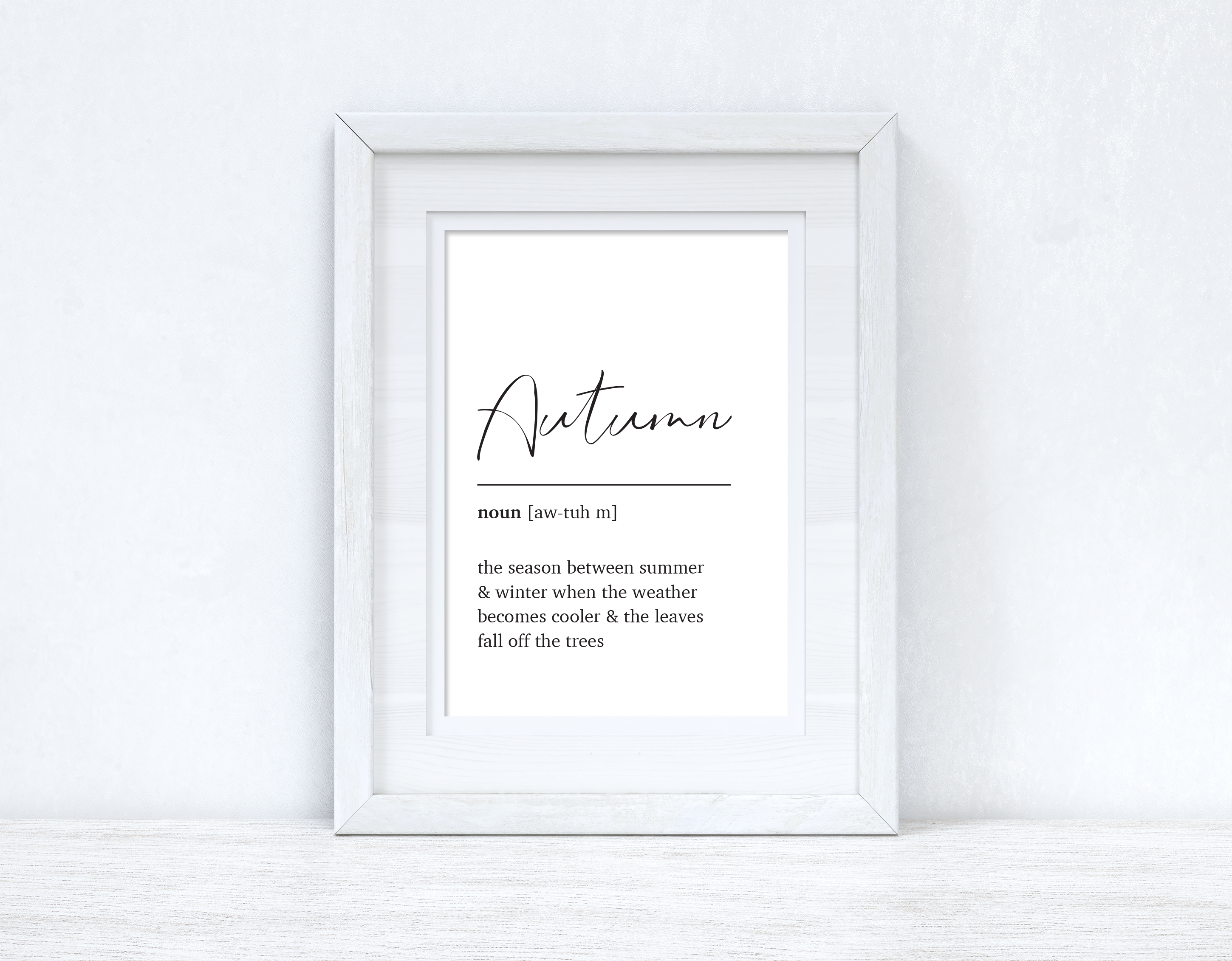 Autumn Definition Meaning Autumn Seasonal Wall Home Decor Print