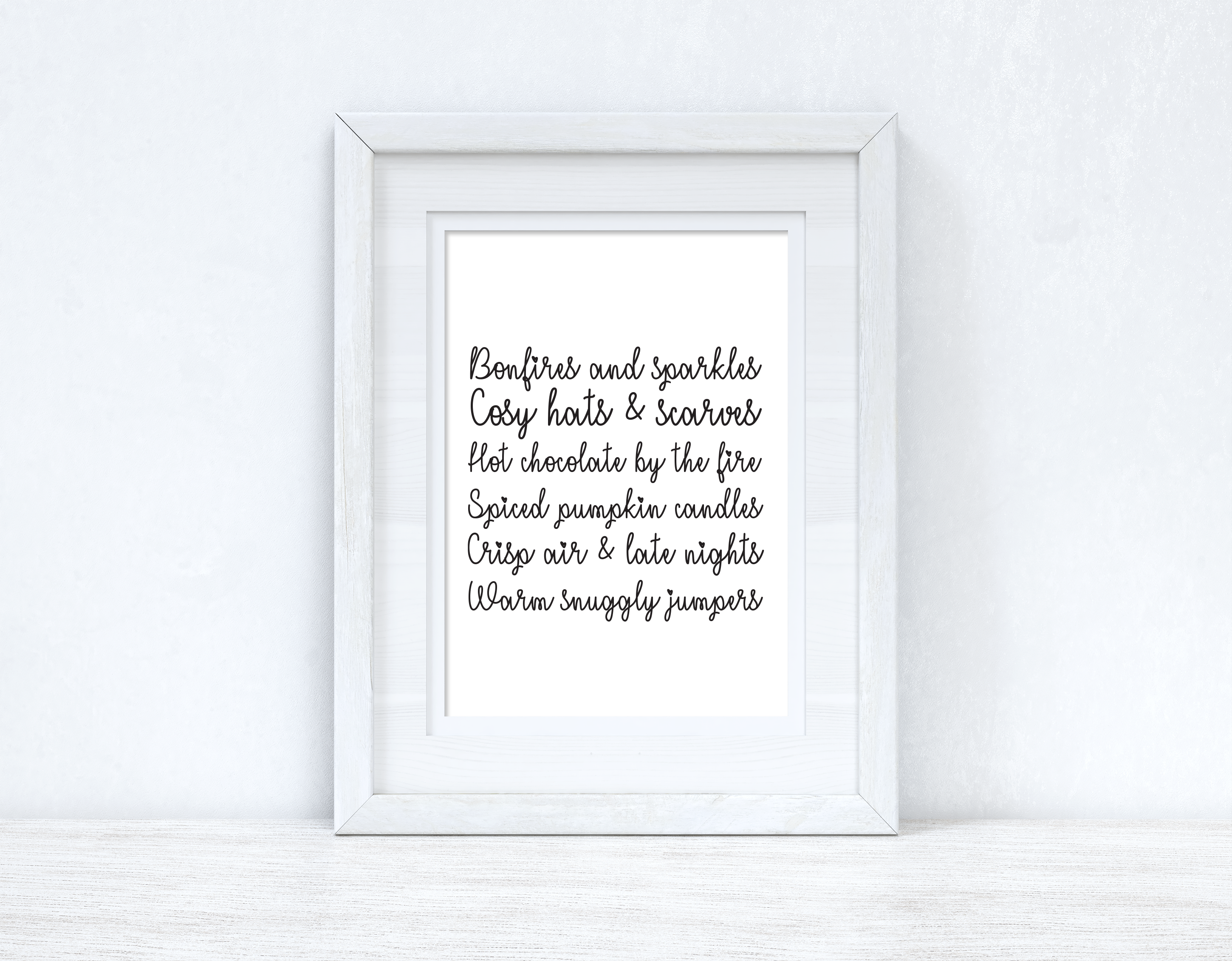 Autumn List Autumn Seasonal Wall Home Decor Print