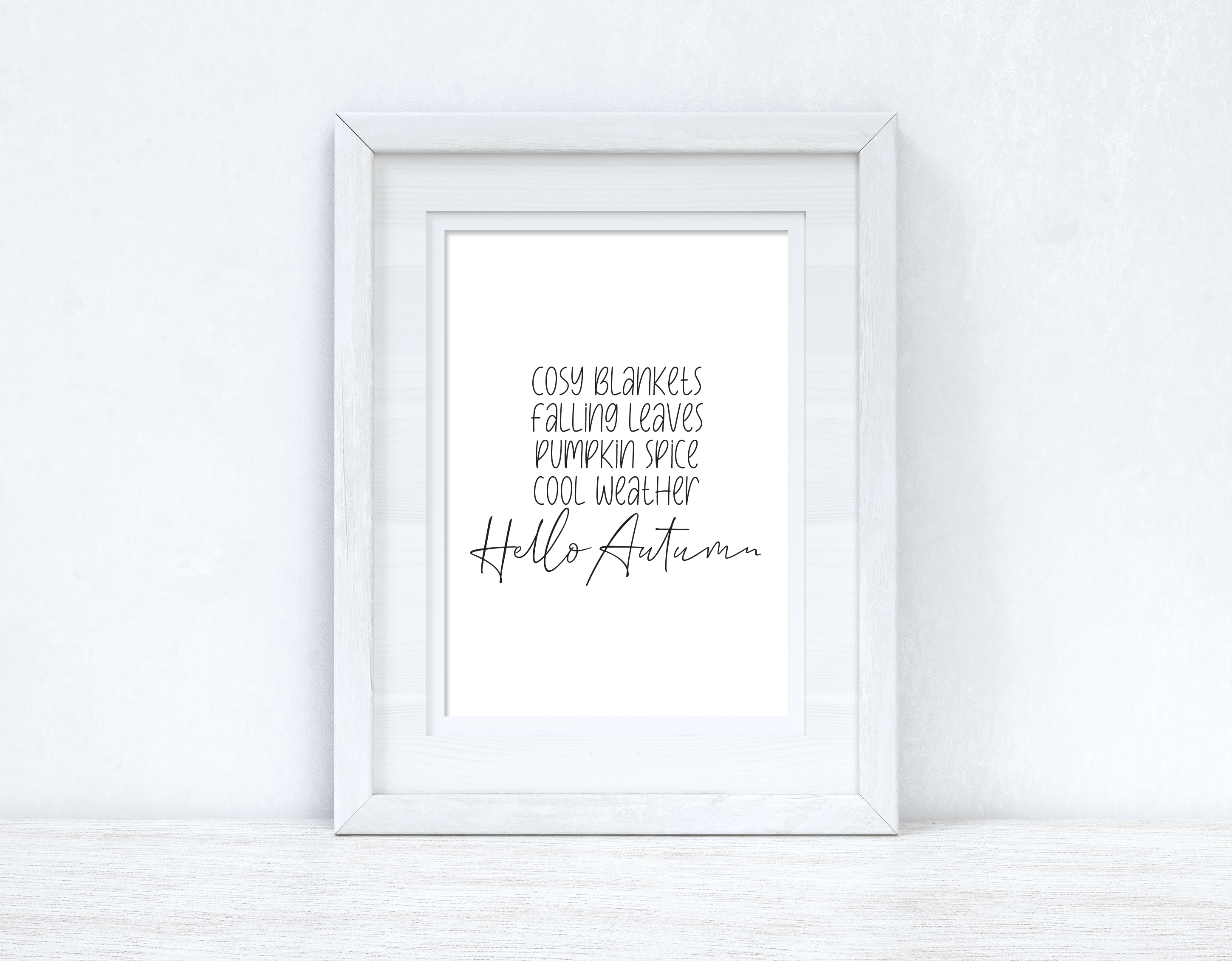 Cosy Blankets Autumn Seasonal Wall Home Decor Print