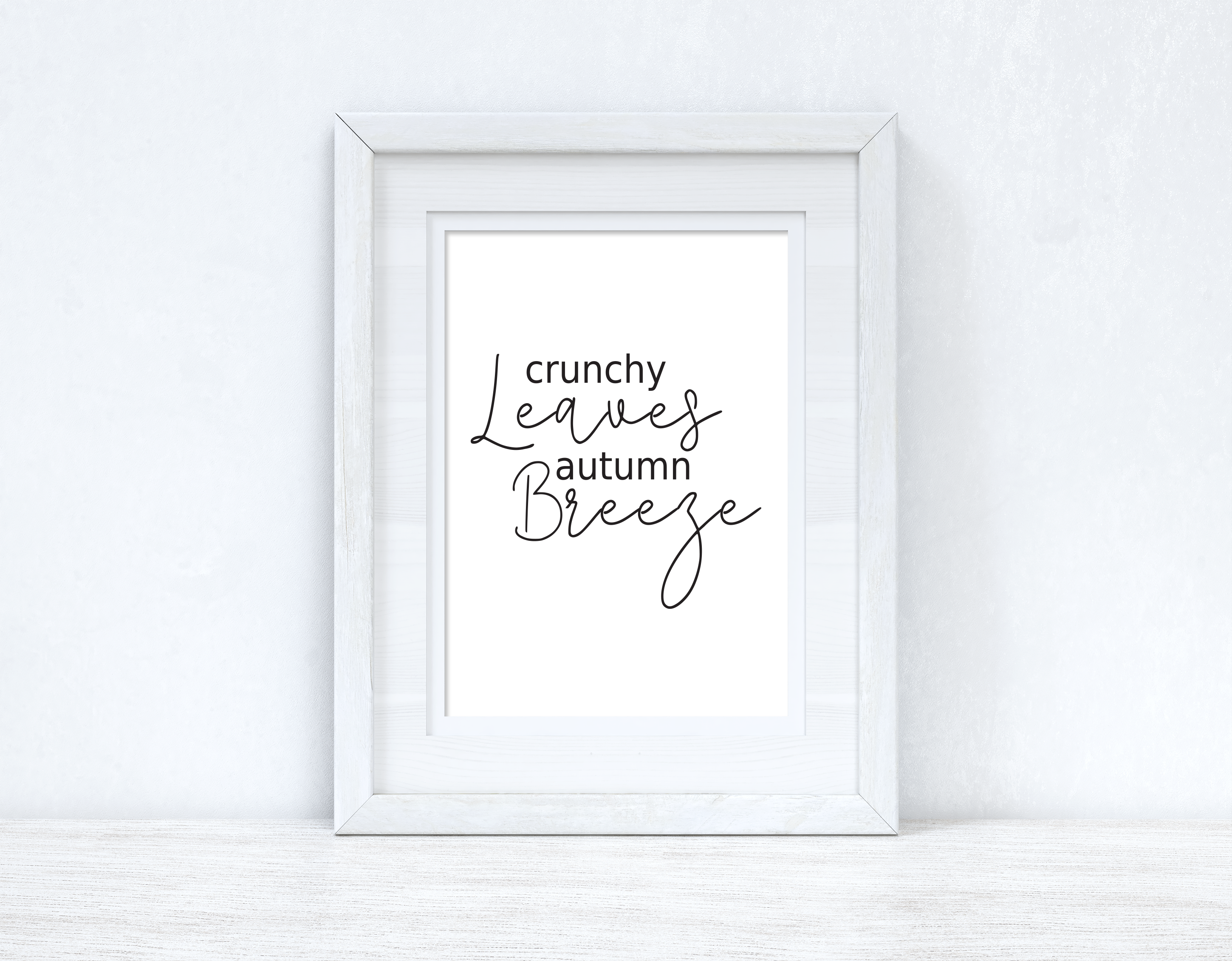Crunchy Leaves Autumn Breeze Autumn Seasonal Wall Home Decor Print