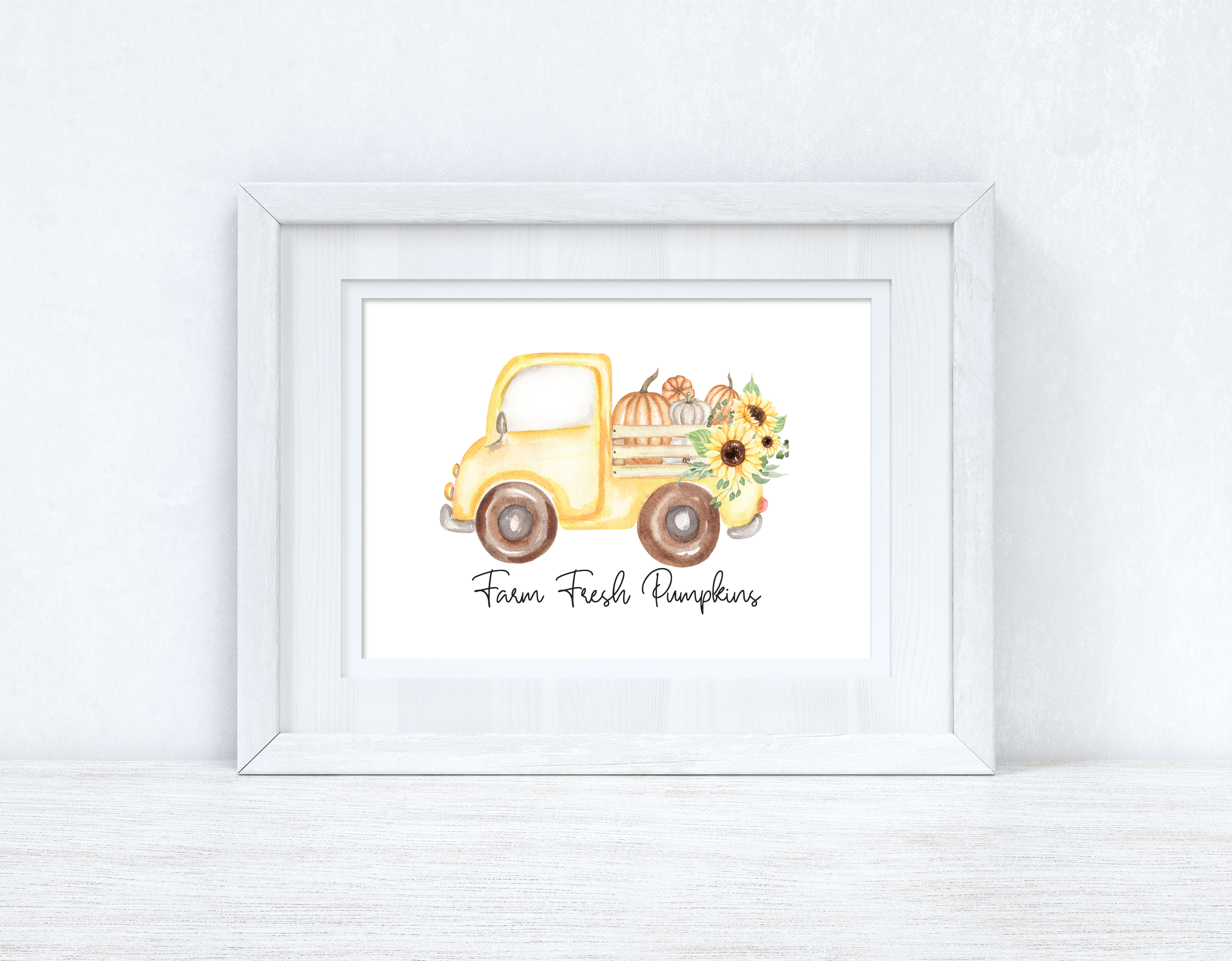 Farm Fresh Pumpkins Autumn Seasonal Wall Home Decor Print