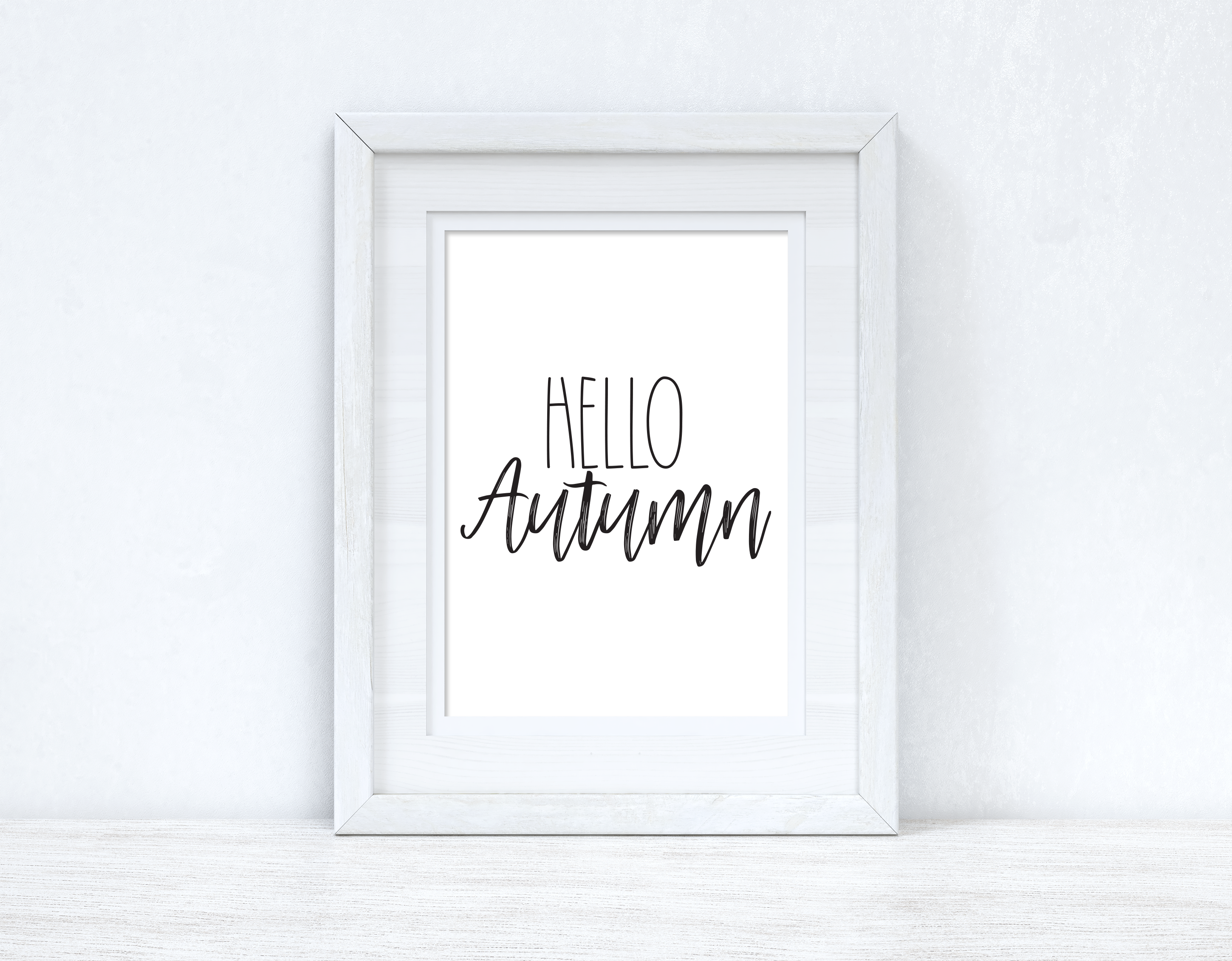 Hello Autumn Seasonal Wall Home Decor Print