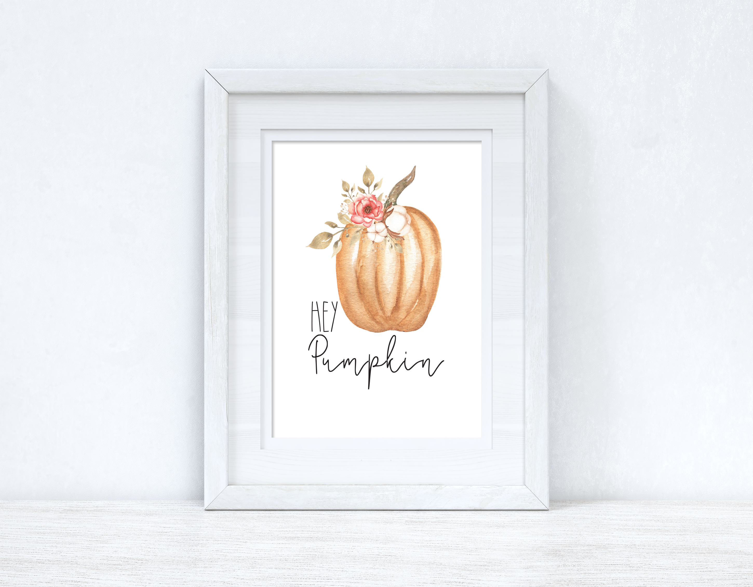 Hey Pumpkin Autumn Seasonal Wall Home Decor Print