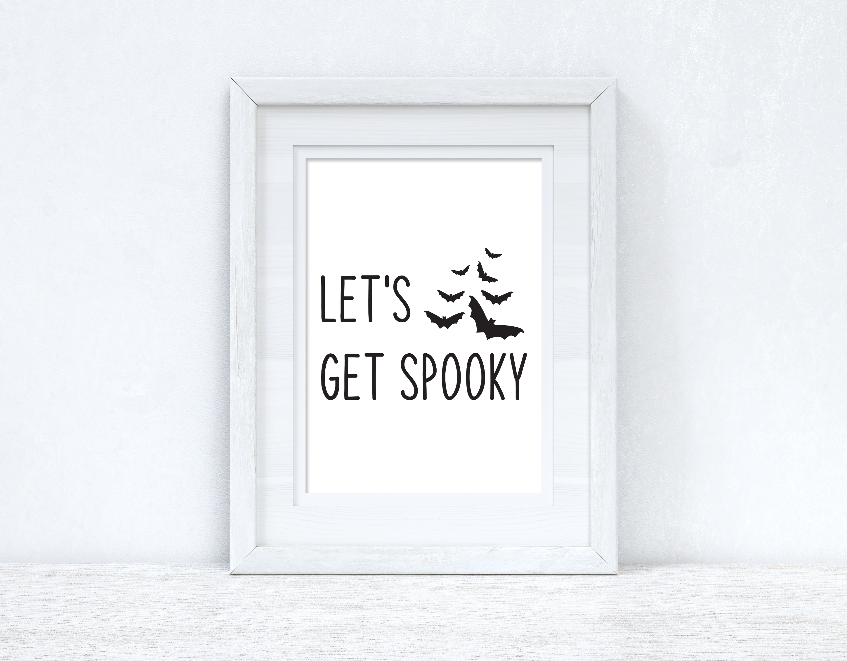 Let's Get Spooky Bats Autumn Seasonal Wall Home Decor Print