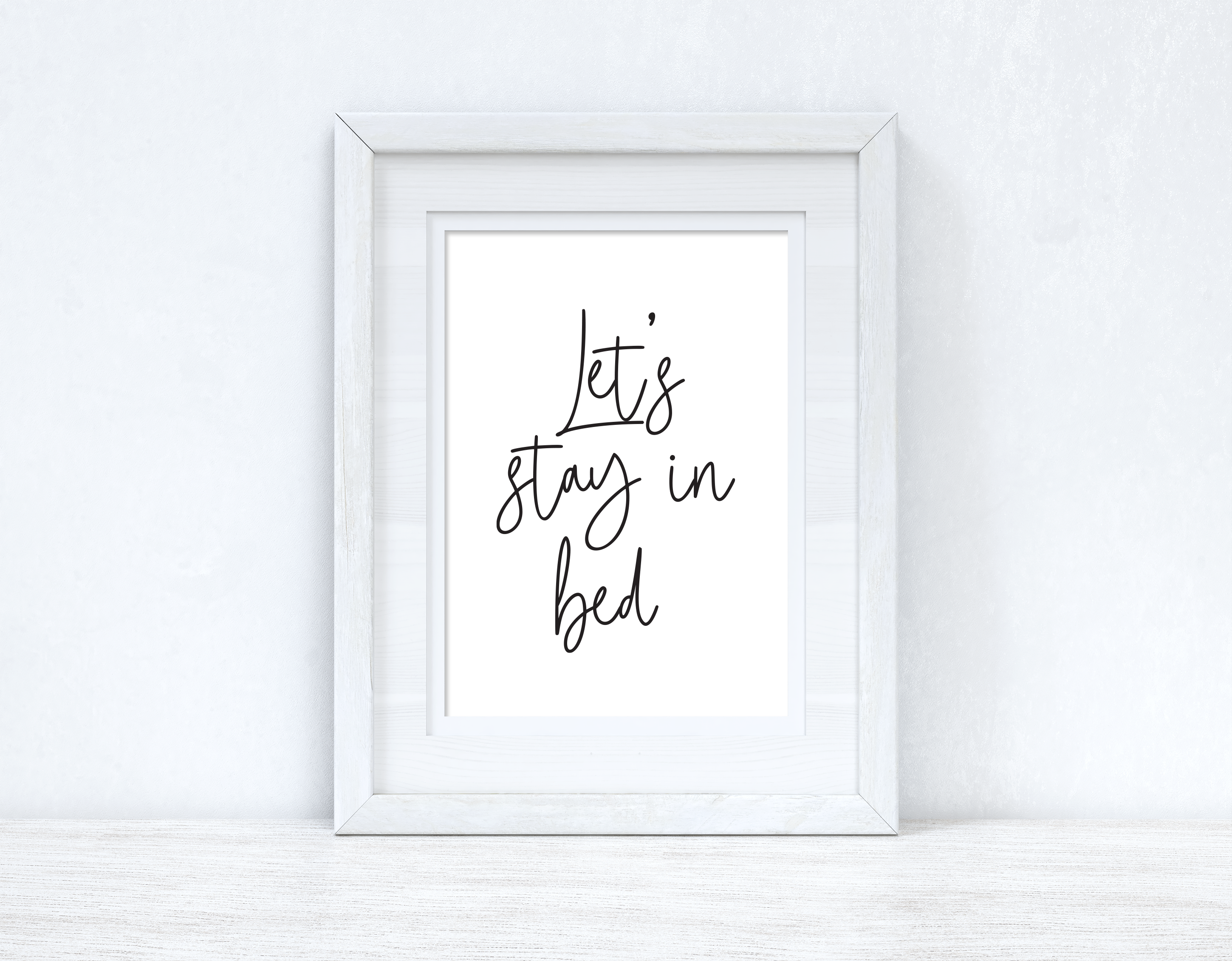 Let's Stay In Bed Autumn Bedroom Seasonal Wall Home Decor Print