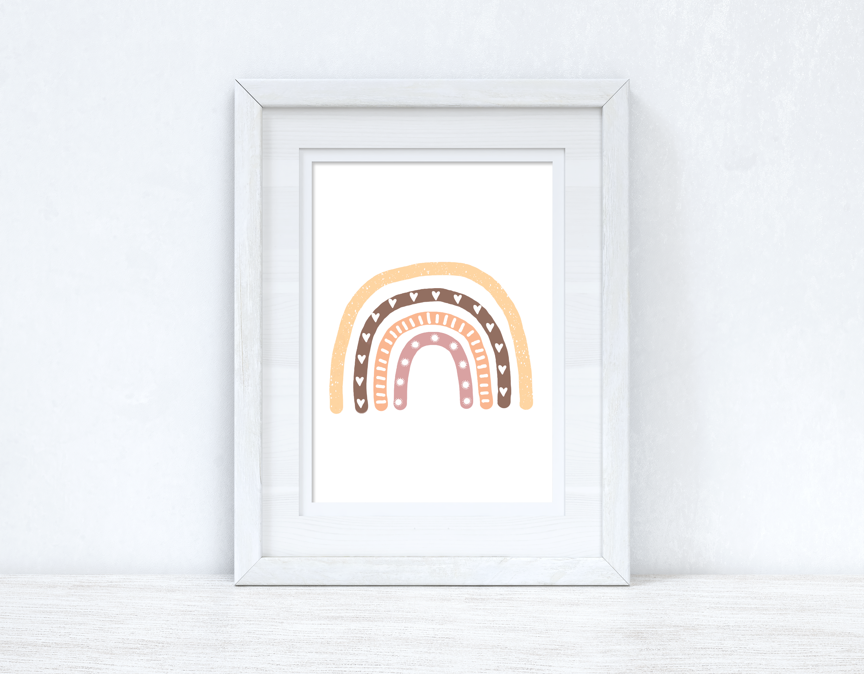 Golden Rainbow Boho Children's Room Wall Bedroom Decor Print