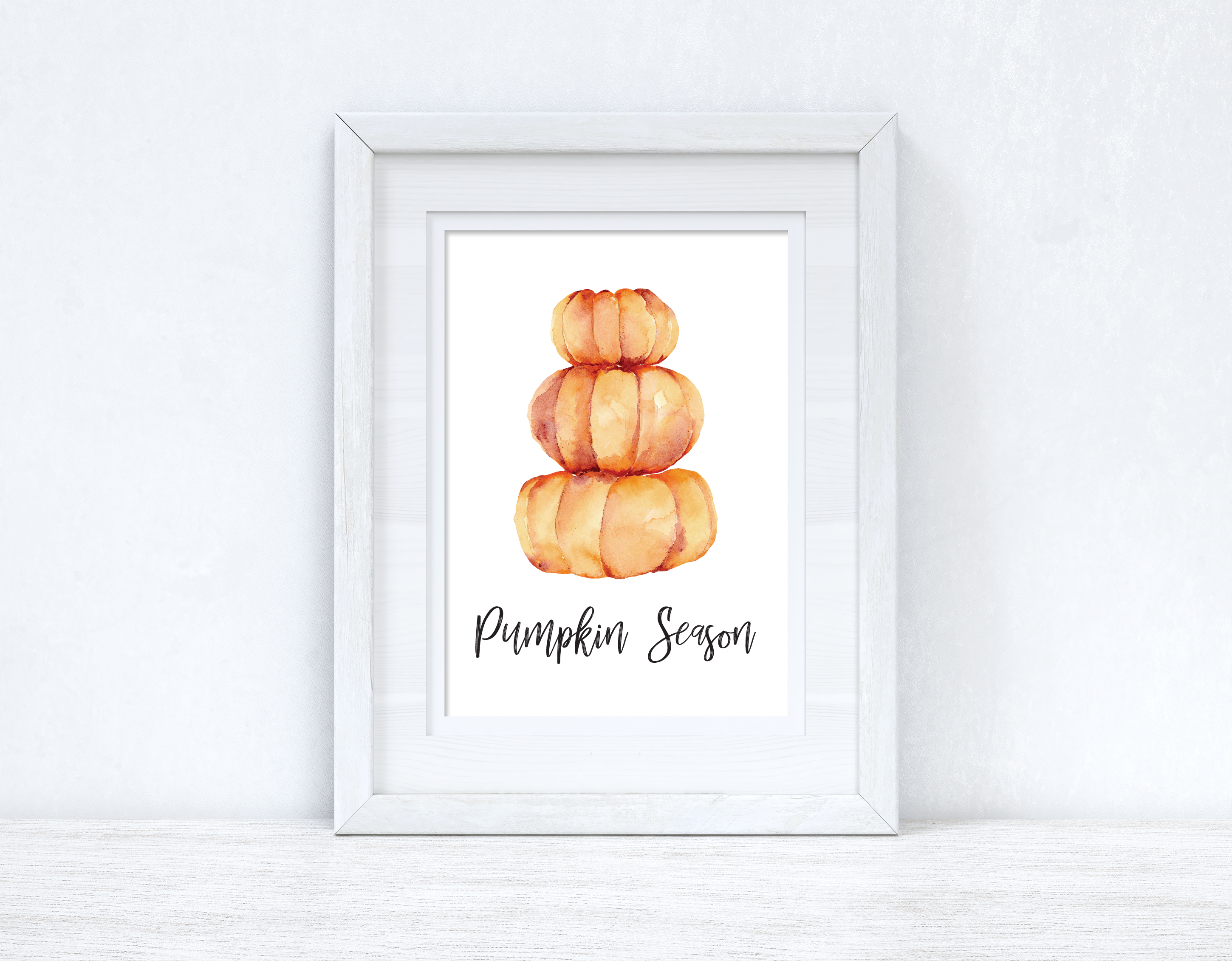 Pumpkin Season Tier Autumn Seasonal Wall Home Decor Print