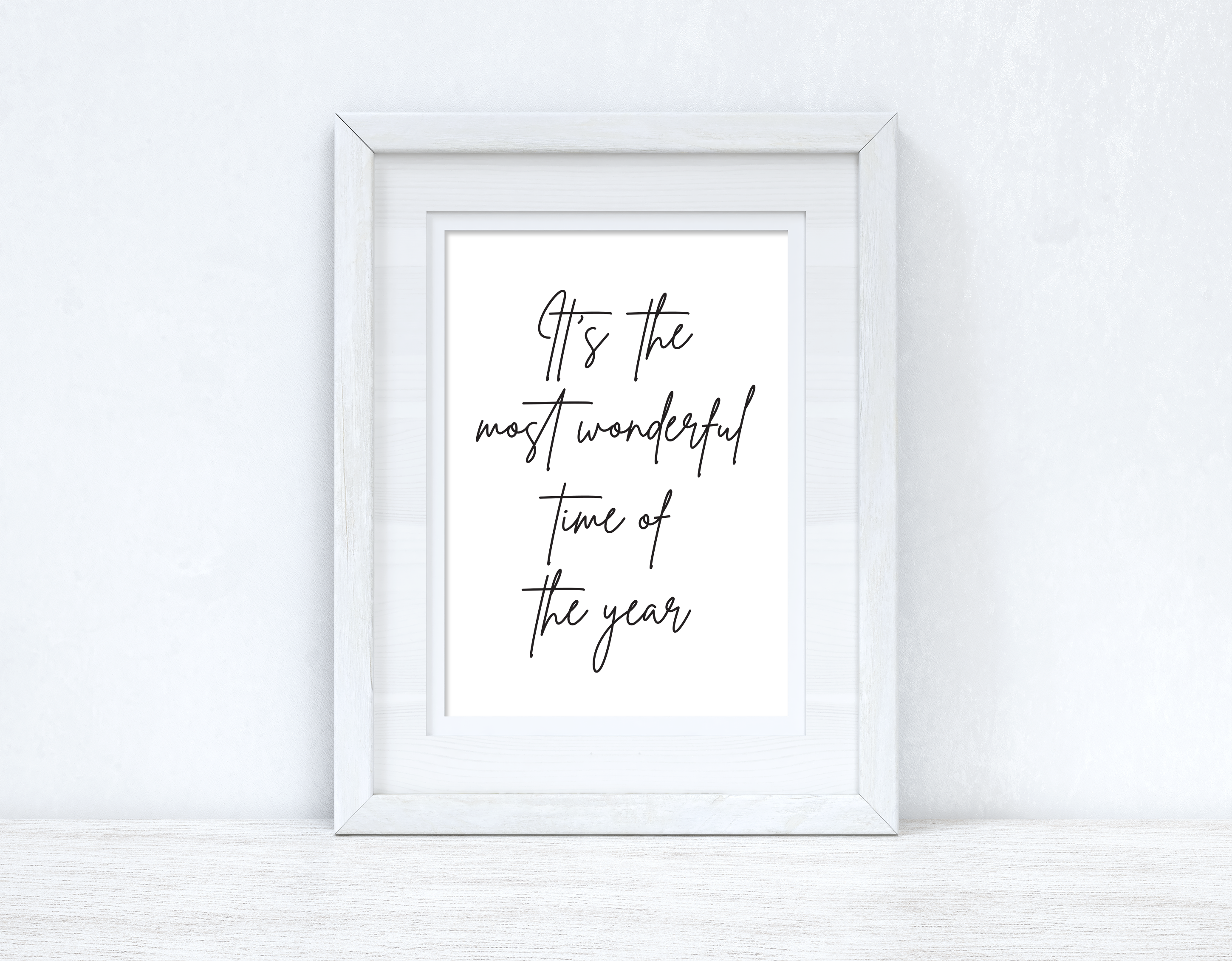 It's The Most Wonderful Time Of The Year Christmas Seasonal Wall Home Decor Print