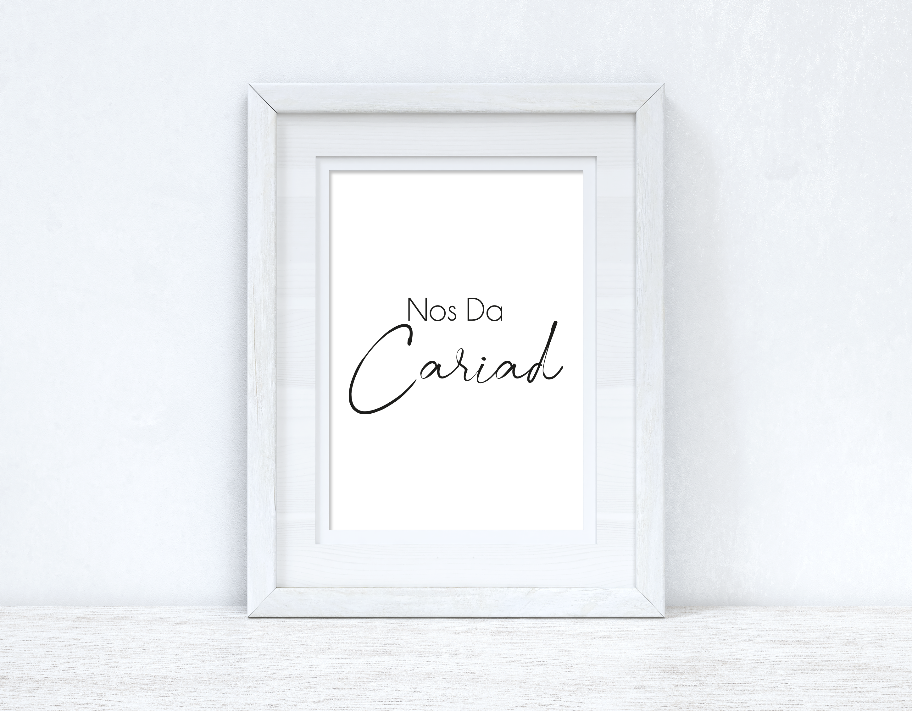 Nos Da Cariad Good Night Love Home Welsh Decor Wall Decor Print