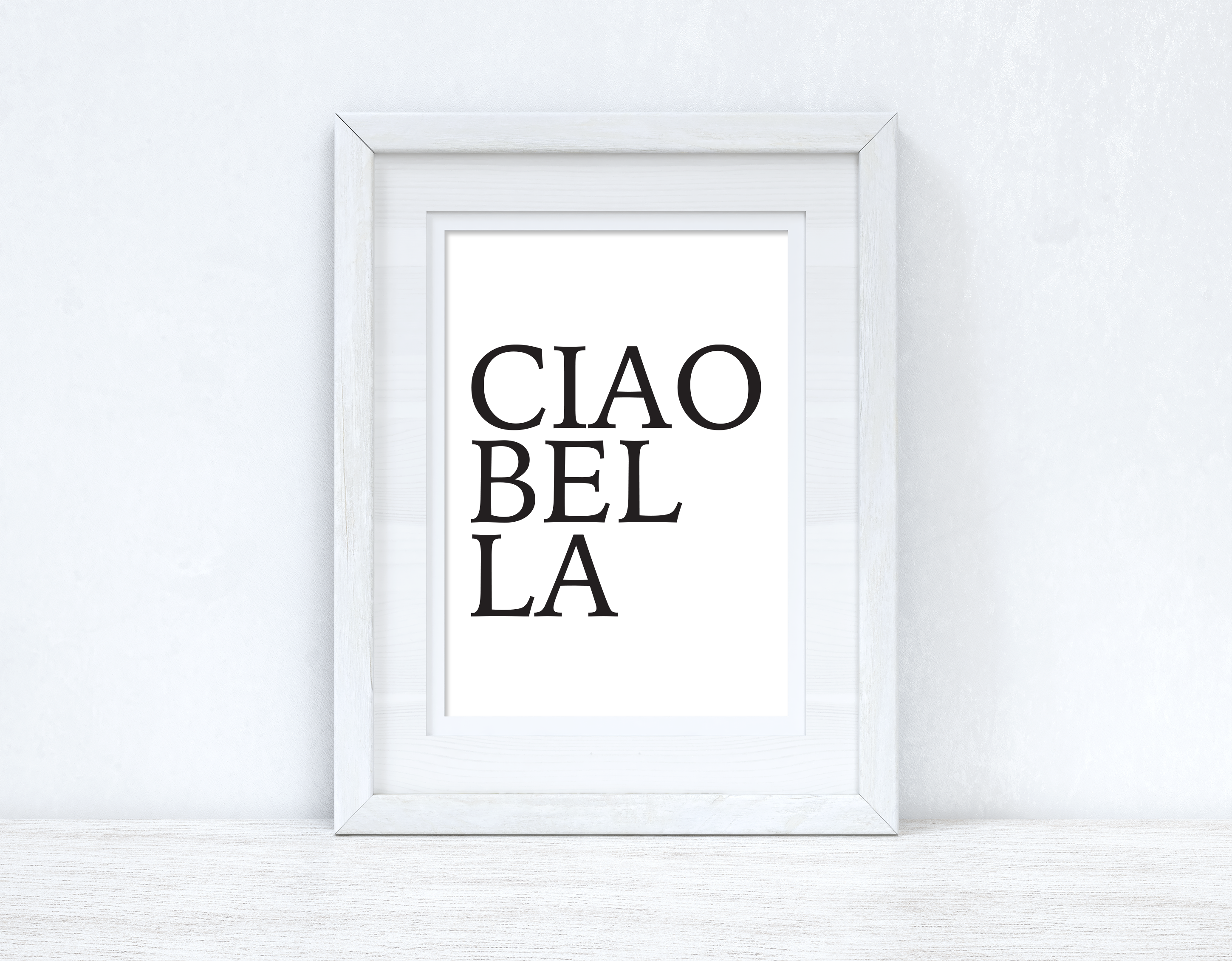 CIAOBELLA CIAO BELLA Black Font Dressing Room Simple Wall Decor Print