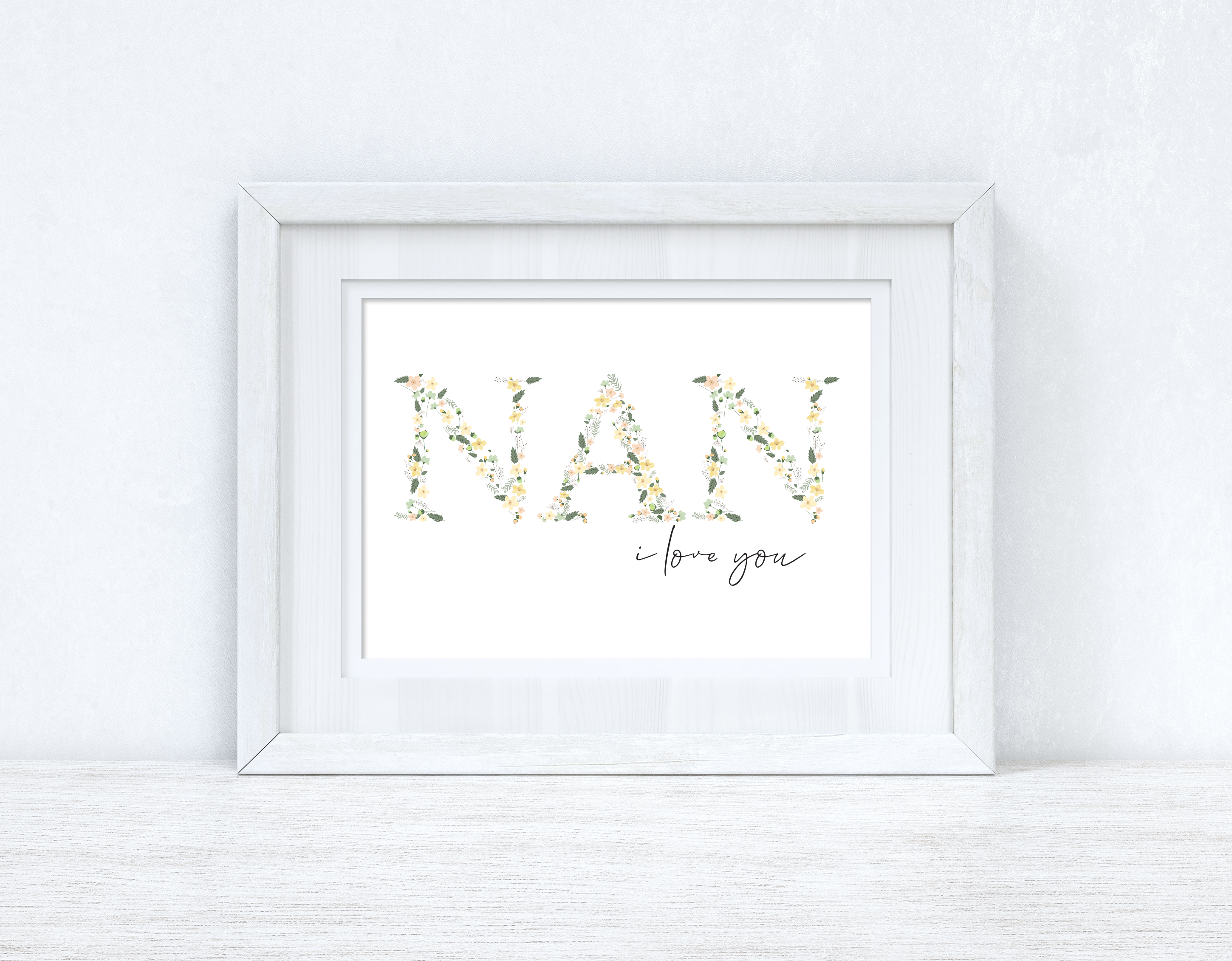 Nan I Love You Spring Letters Mothers Day Spring Seasonal Wall Home Decor Print