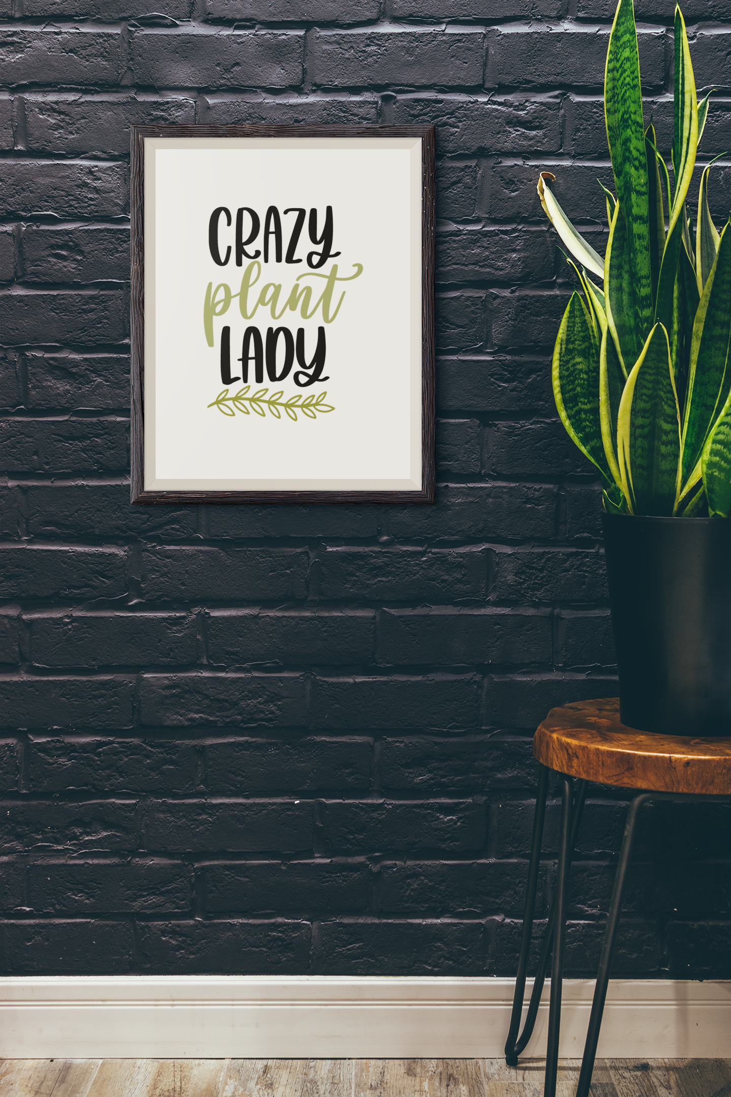 Crazy Plant Lady Plant Obsessed Humorous Home Wall Decor Print