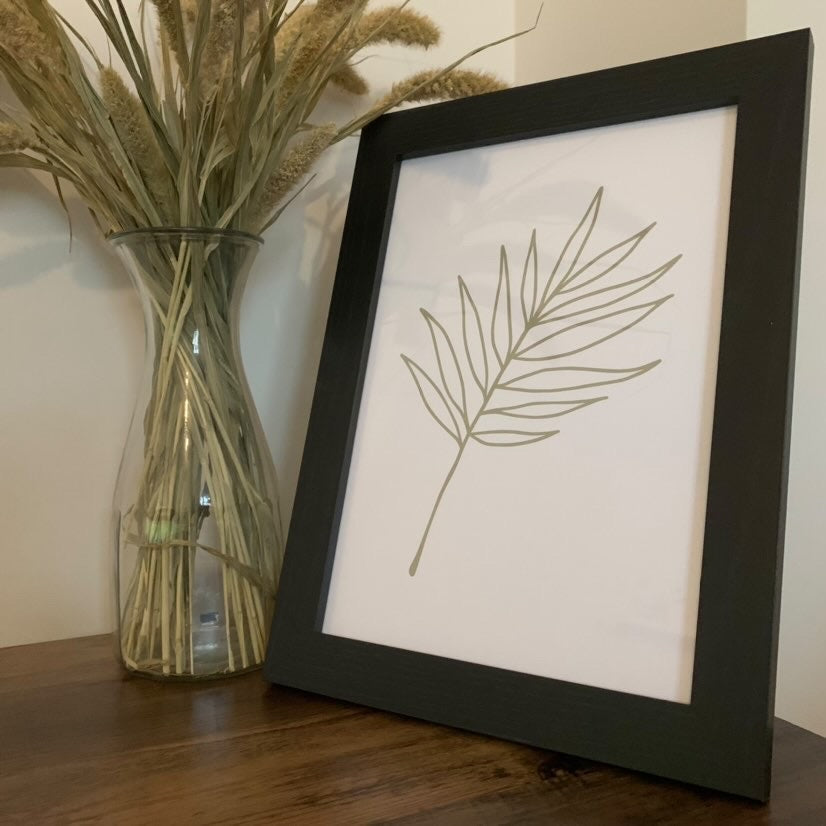 Boho Palm Leaves Boho Hippie Simple Home Wall Decor Print