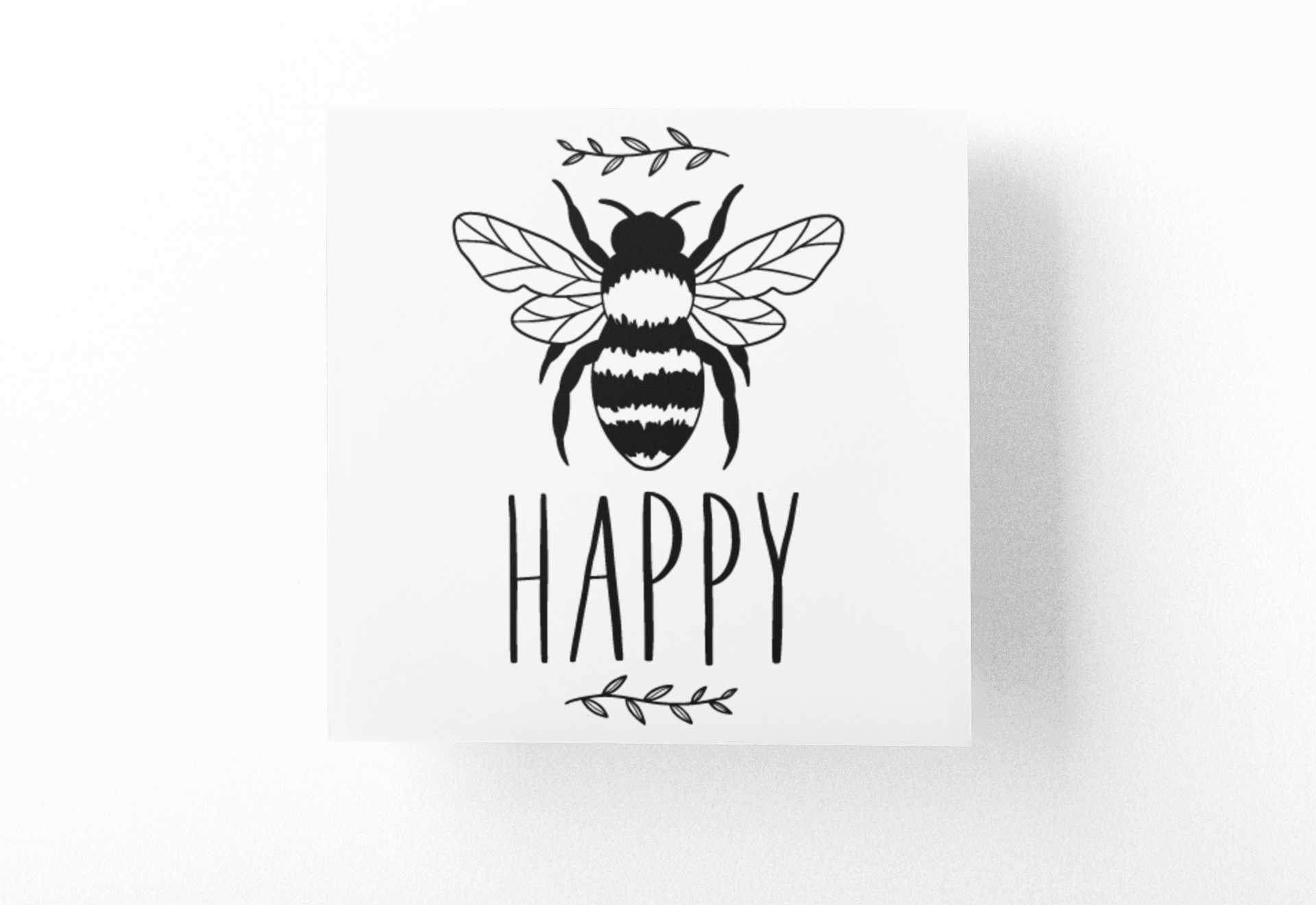 Bee Happy 1 Bumble Bee Sticker
