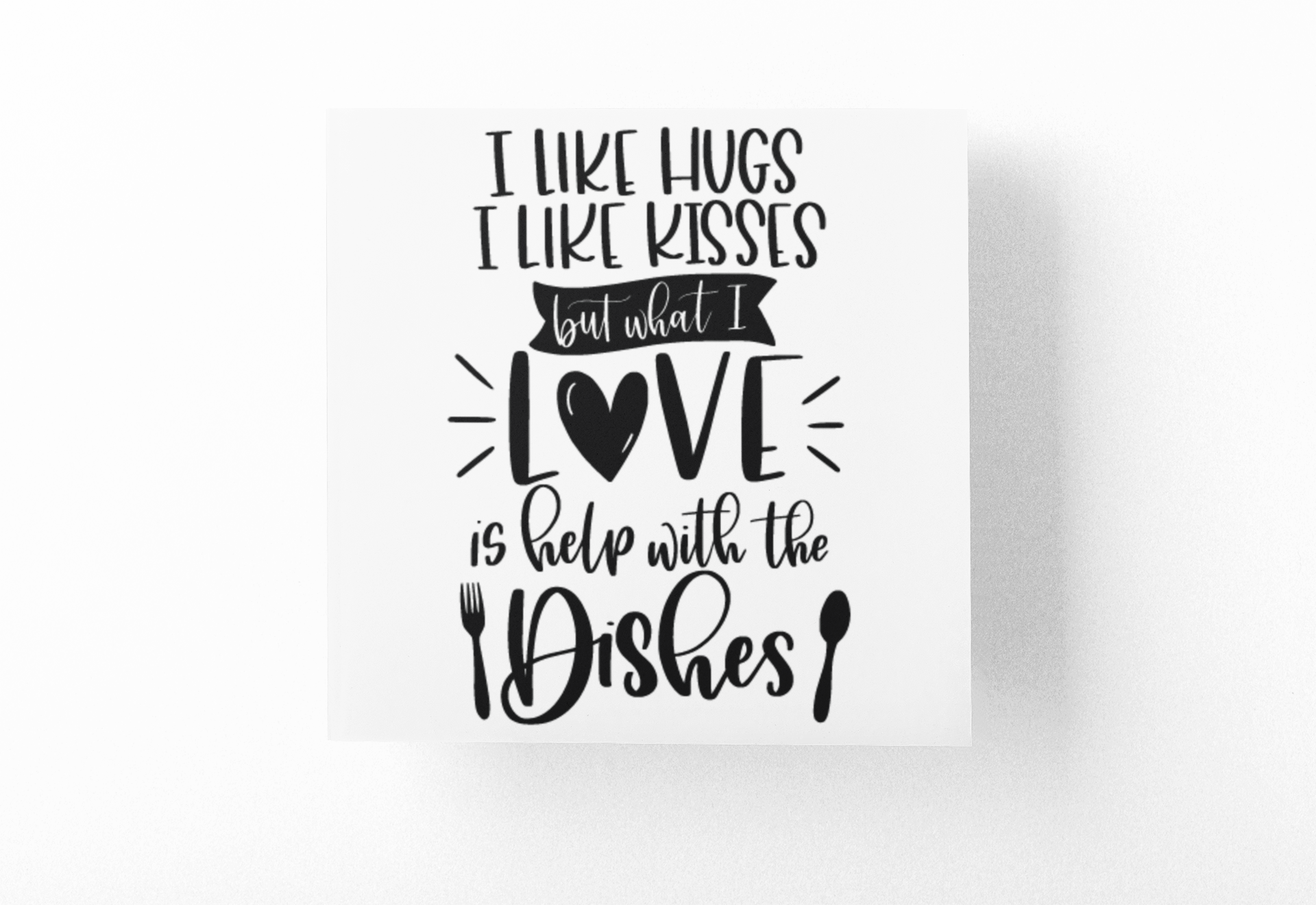 I Love Help With The Dishes Kitchen Sticker