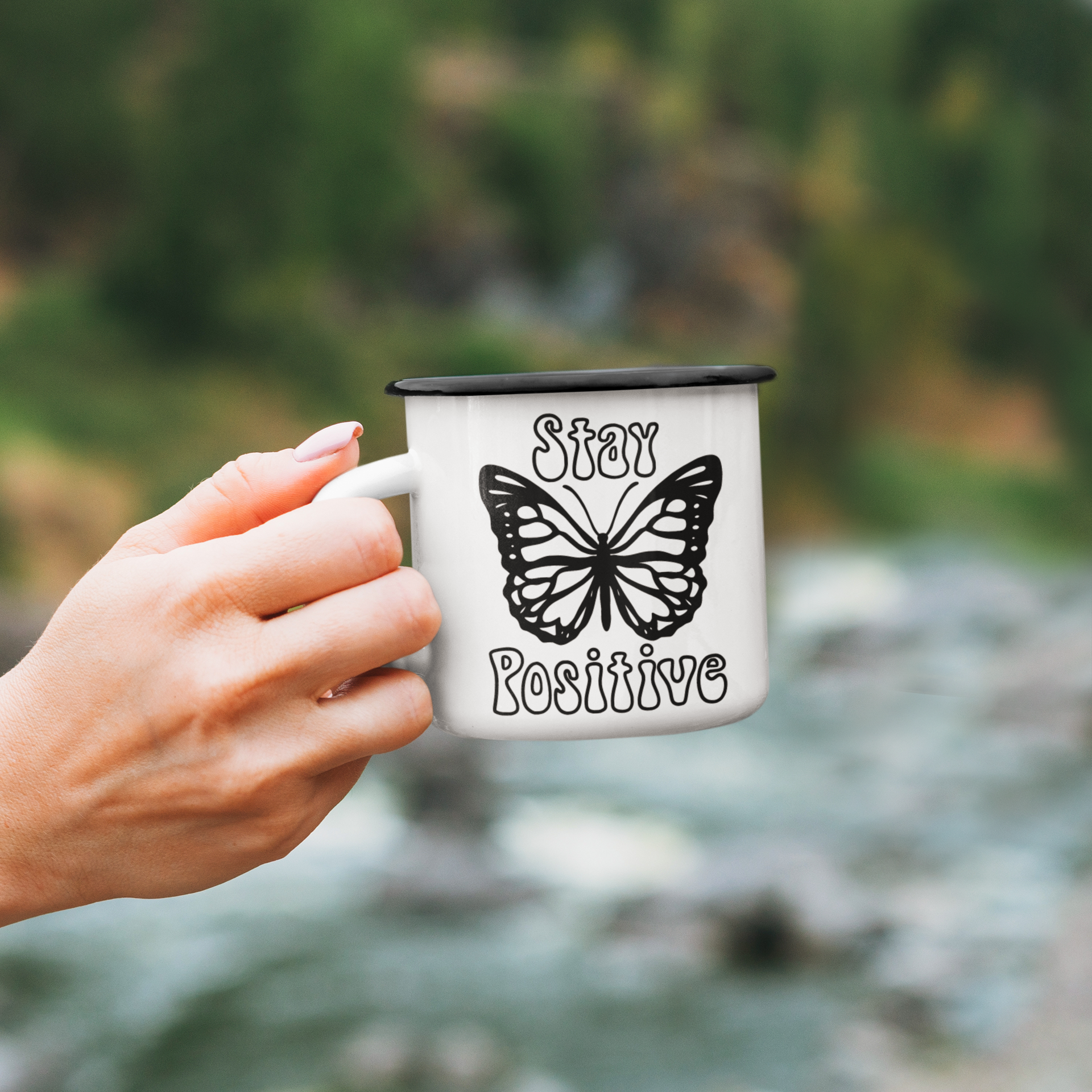 Stay Positive Boho Mug