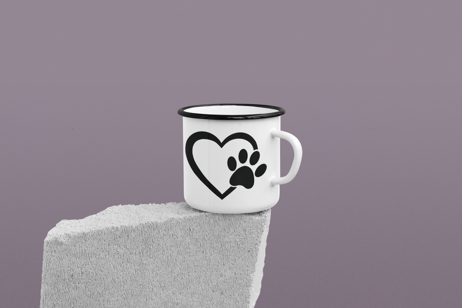 Paw Heart Dog Mom Mug