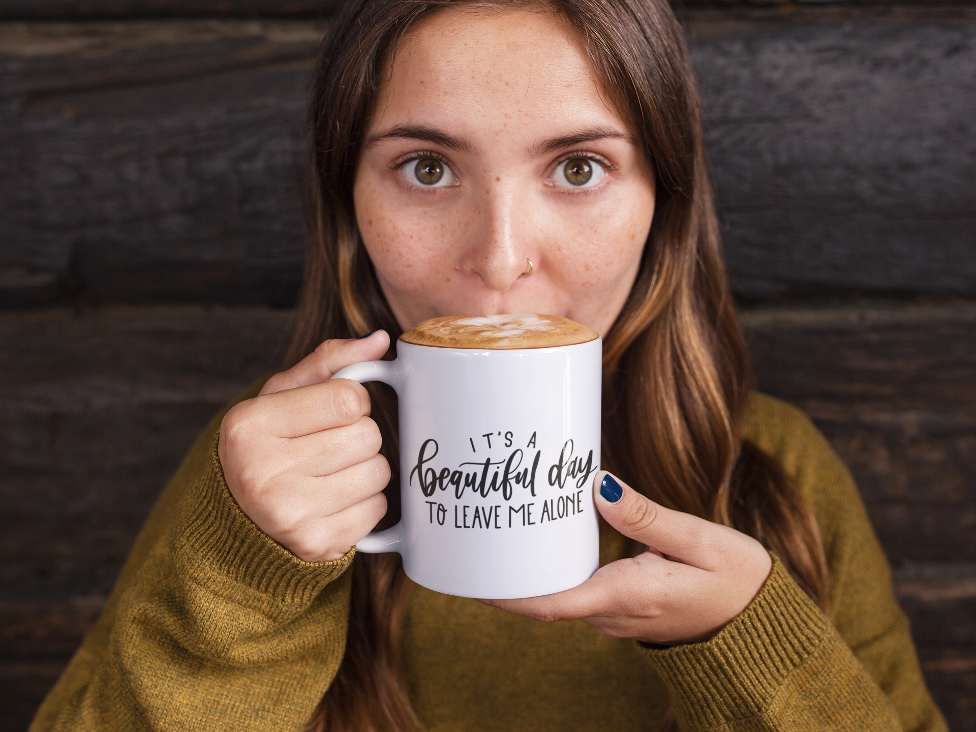 Its A Beautiful Day To Leave Me Alone Sarcastic Mug