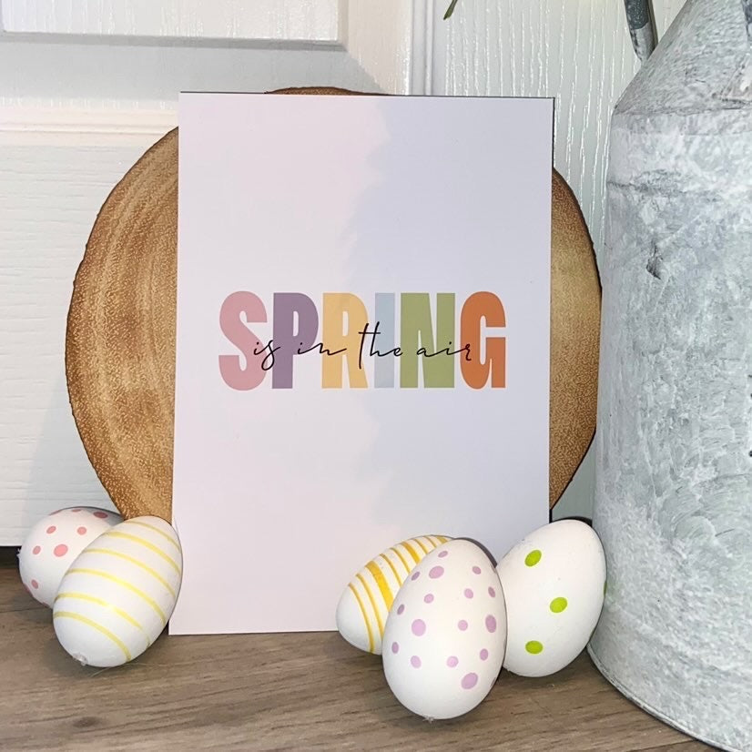 Spring Is In The Air Multi Colour Spring Seasonal Wall Home Decor Print