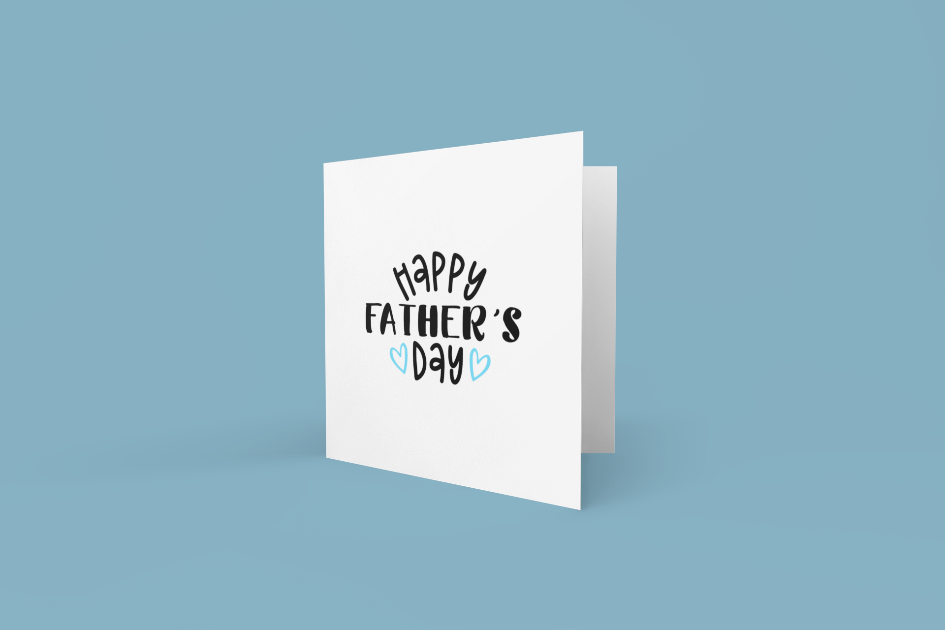Personalised Happy Father's Day Blue Hearts Fathers Day Collection