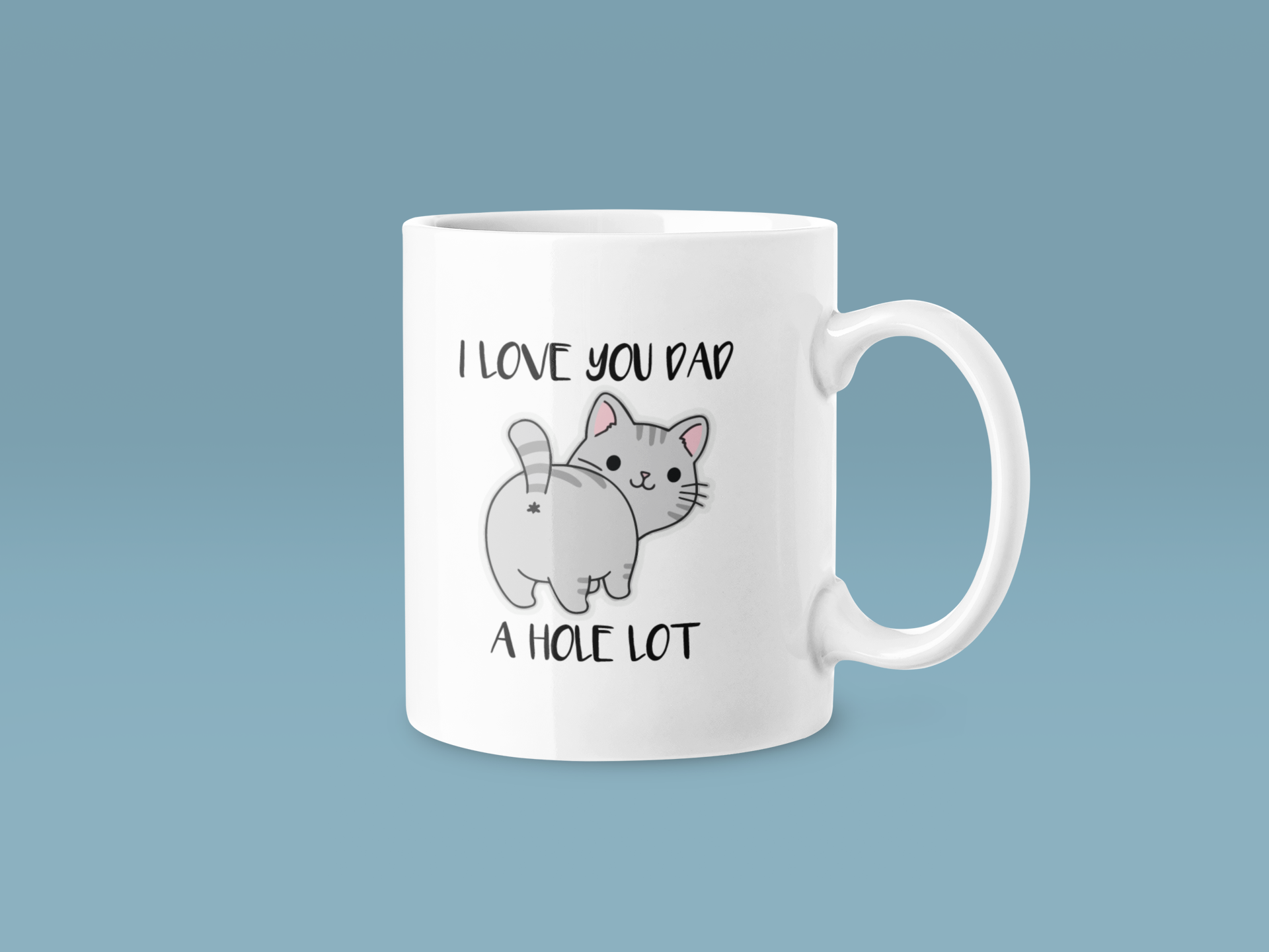 Personalised I Love You Dad A Hole Lot Cat Fathers Day Collection