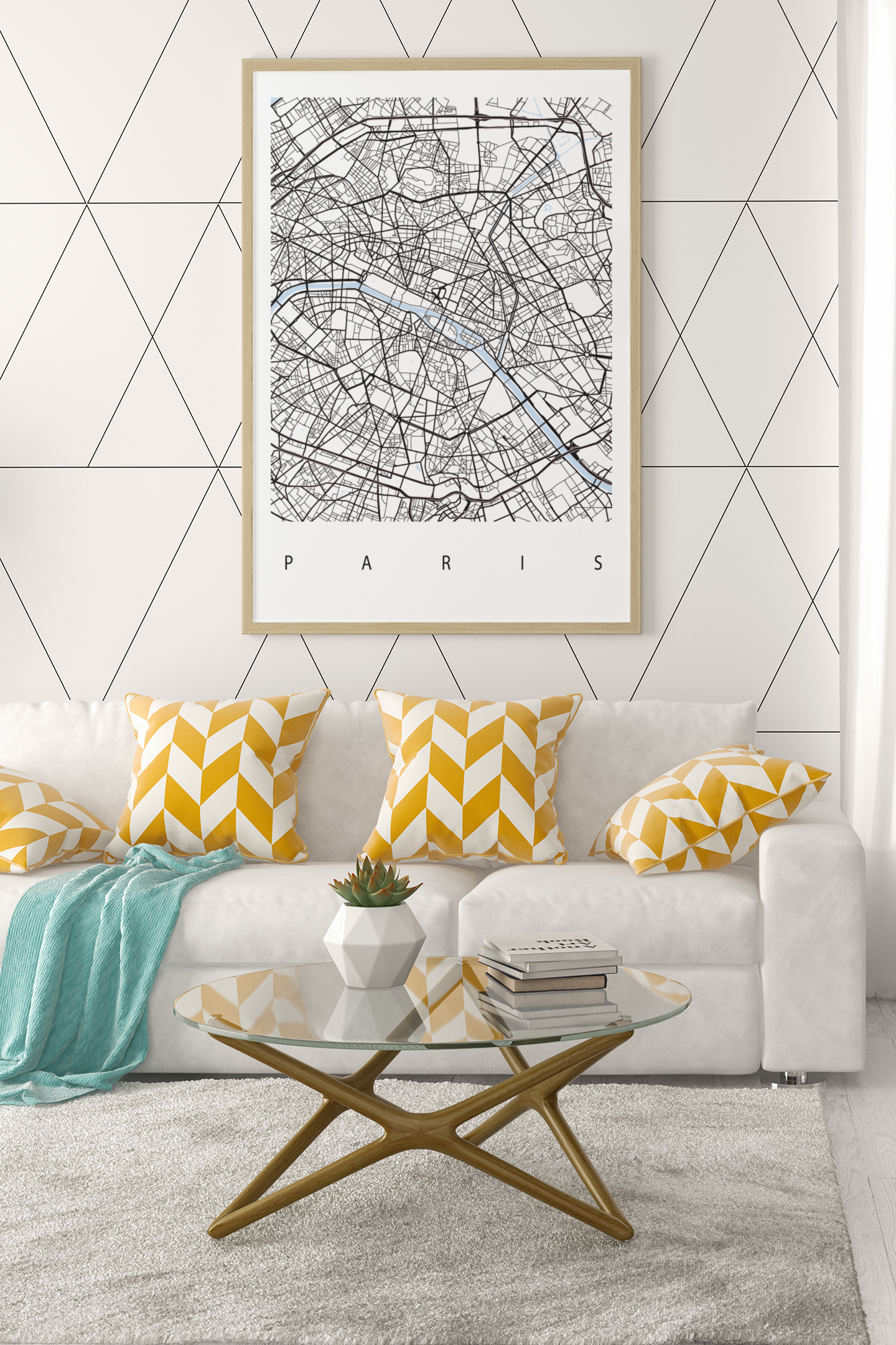Portrait Map Any City Personalised Wall Decor Print with 10 New Styles