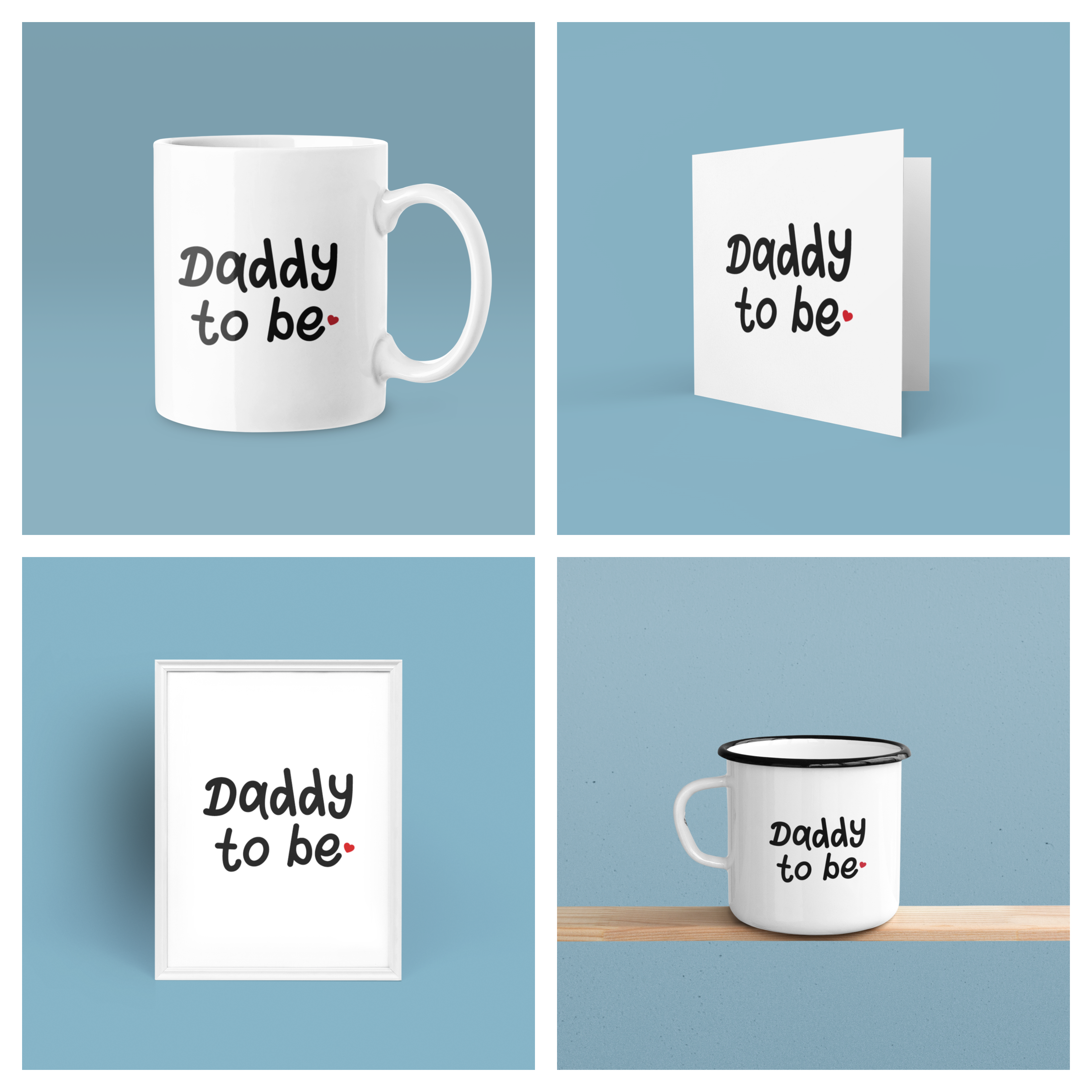 Personalised Daddy To Be Heart Fathers Day Collection