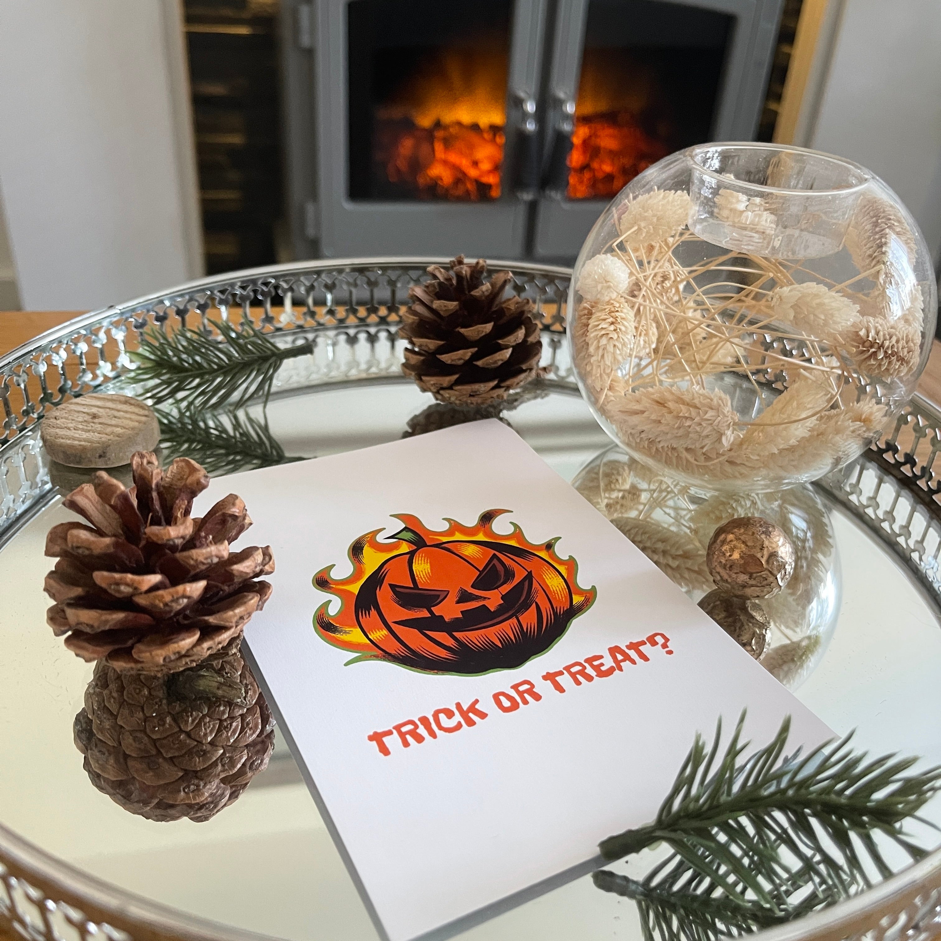 Trick Or Treat Halloween Seasonal Wall Home Decor Print