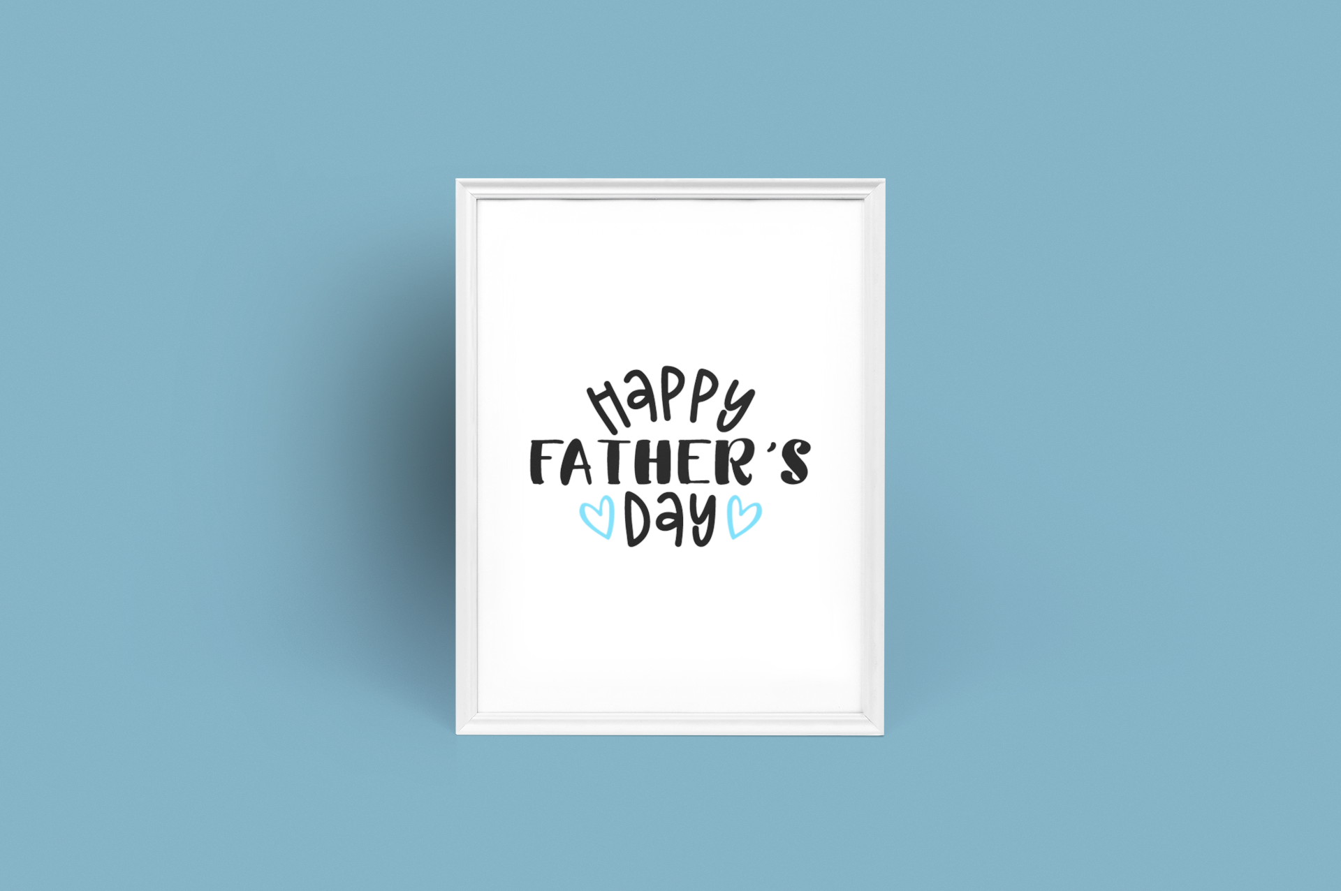 Personalised Happy Father's Day Blue Hearts Fathers Day Collection