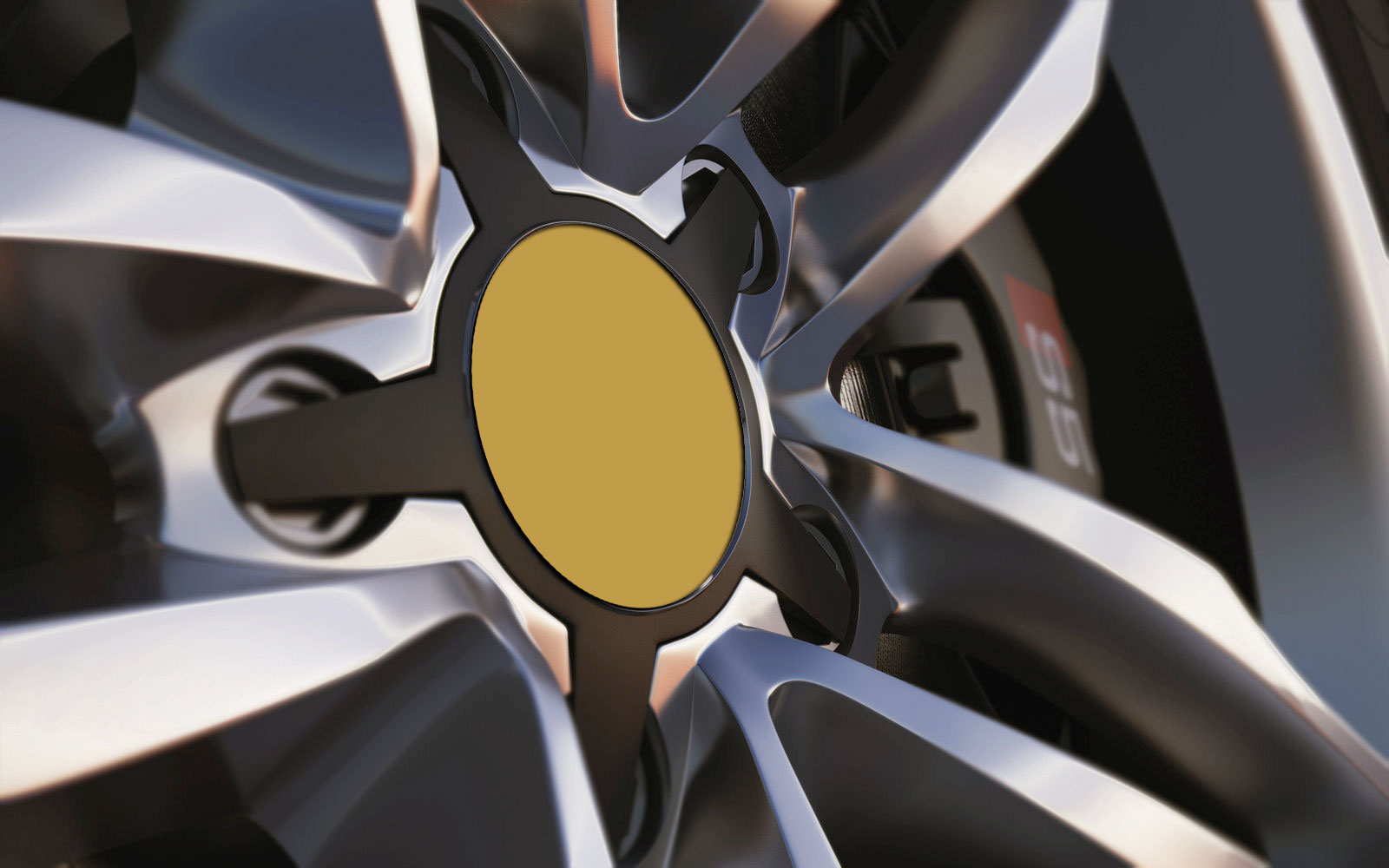 Gold Standard Universal Fit Alloy Wheel Centre Cap Badges (Pack of 4)